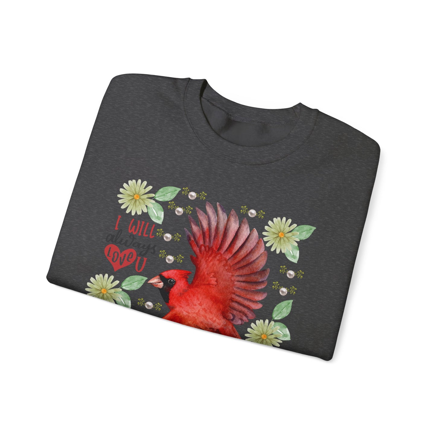 Colorful Cardinal Sweatshirt: Inspirational, Cozy Gift for Bird Lovers, Nature Enthusiasts, Eco-Friendly Apparel