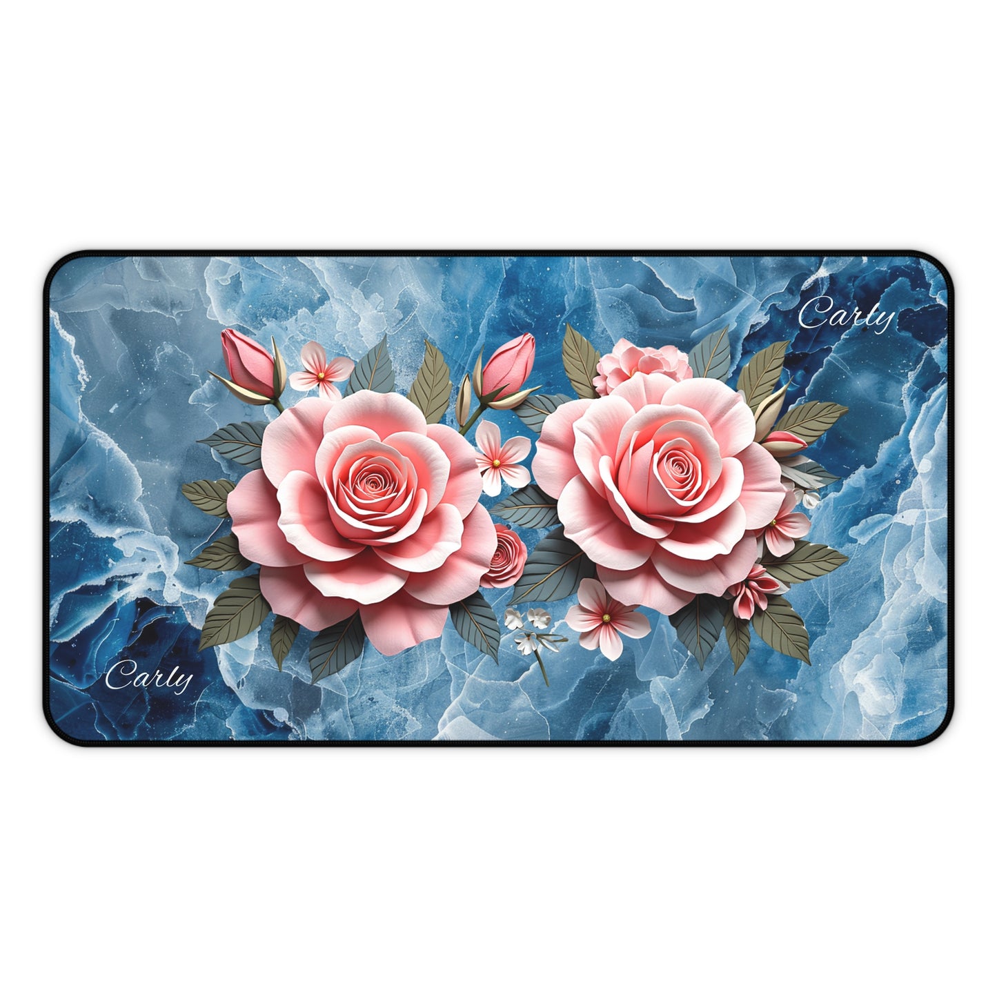 Floral Desk Mat Perfect for Home Office, Gaming, or Study - Elegant Rose Design, Mouse Pad, Desk Accessory, Gift Idea