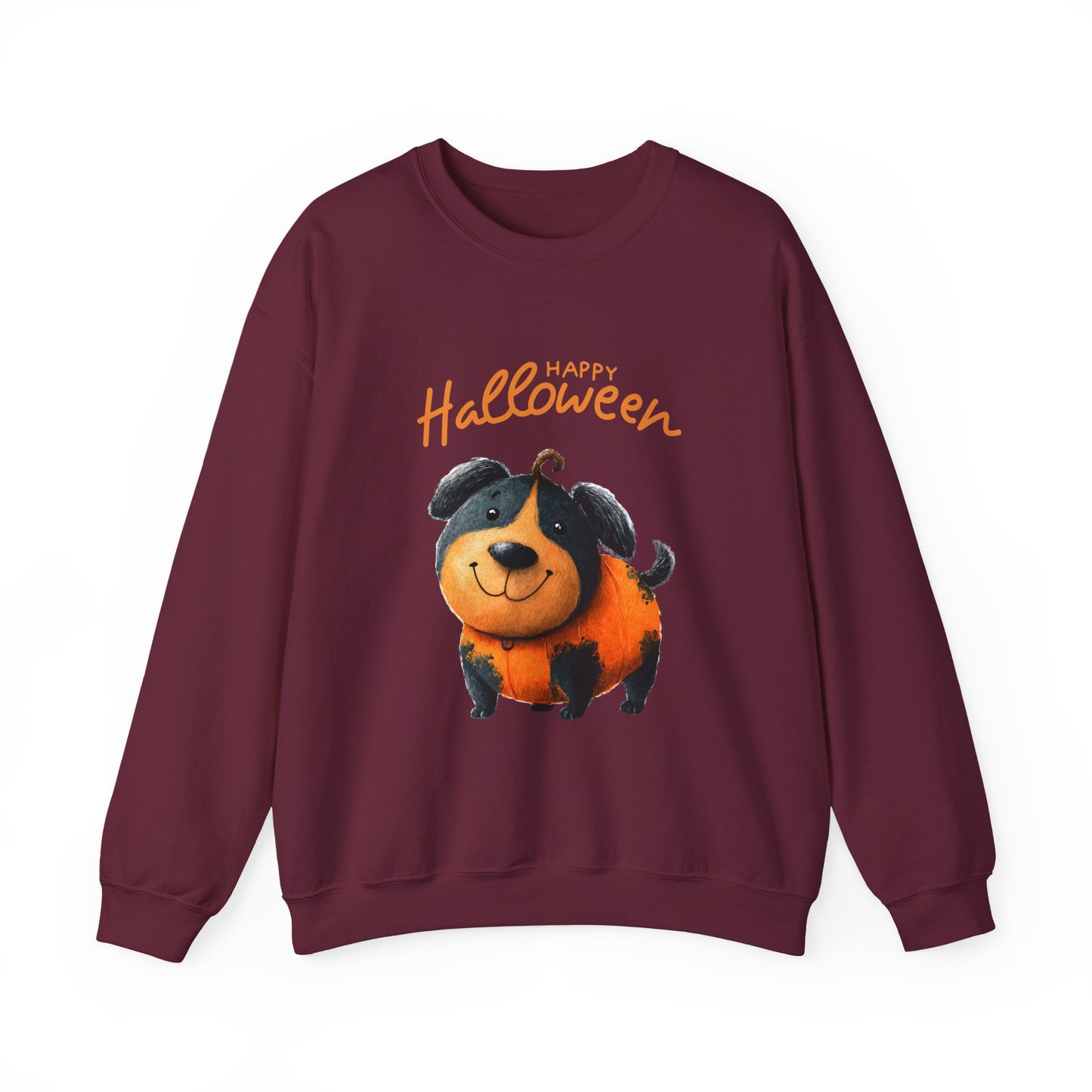 Halloween Dog Sweatshirt, Cozy Unisex Crewneck for Fall, Pet Lovers Gift, October Celebration Apparel, Cute Halloween Top