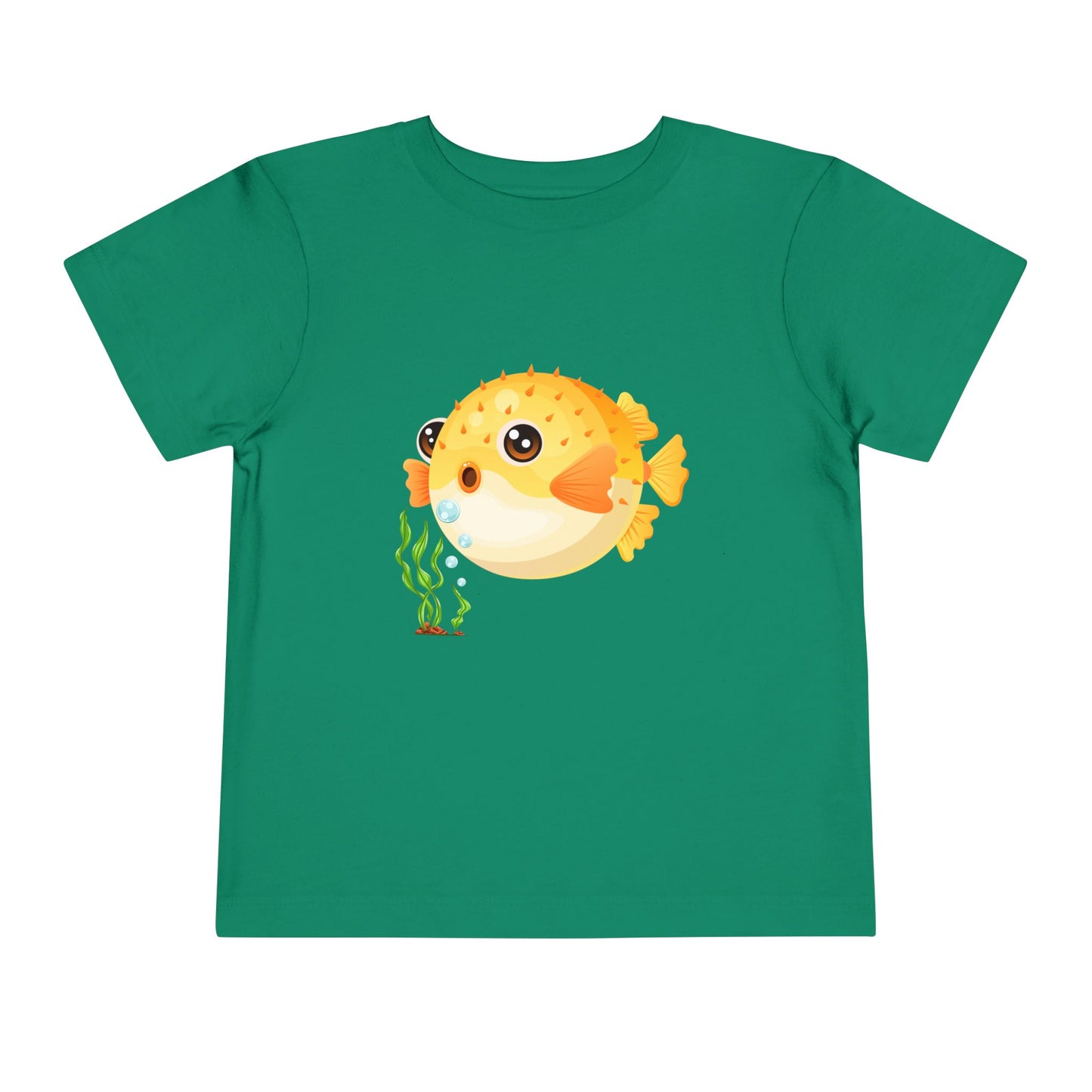 Cute Pufferfish Toddler Tee, Fun Kids T-Shirt, Beach Day Outfit, Summer Fun Apparel, Marine Life Tee