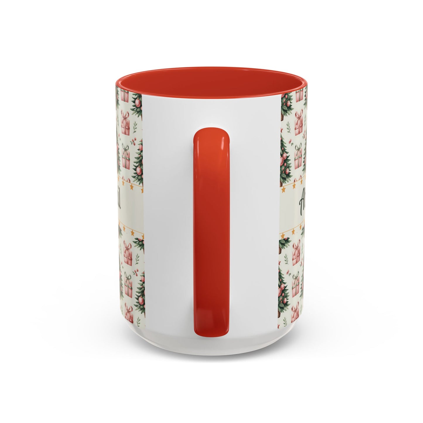 Personalized Christmas Accent Coffee Mug - Holiday Gift, Custom Name Mug, Festive Drinkware, Winter Celebrations, Home Decor