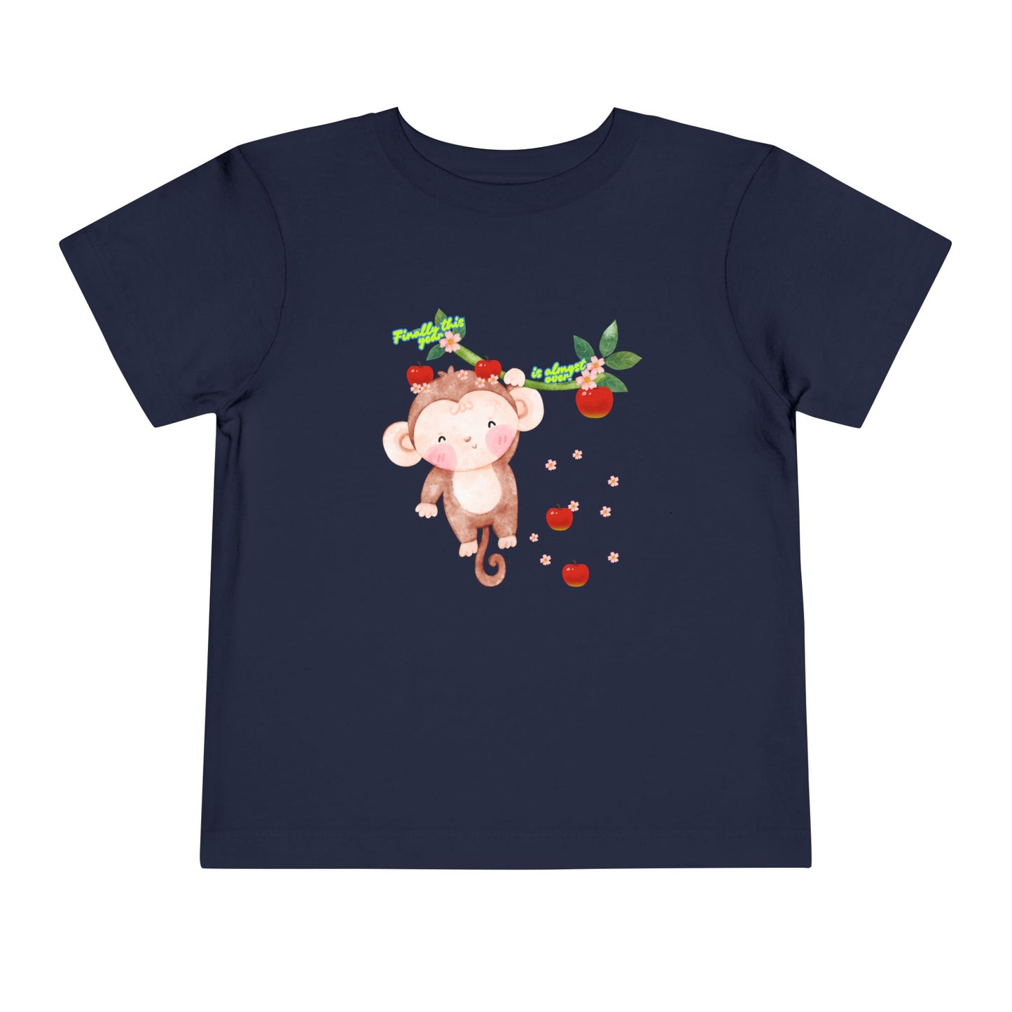 Cute Monkey Strawberry Toddler Tee, Adorable Kids Shirt, Baby Gift, Summer Outfit, Birthday Gift, Playtime Apparel