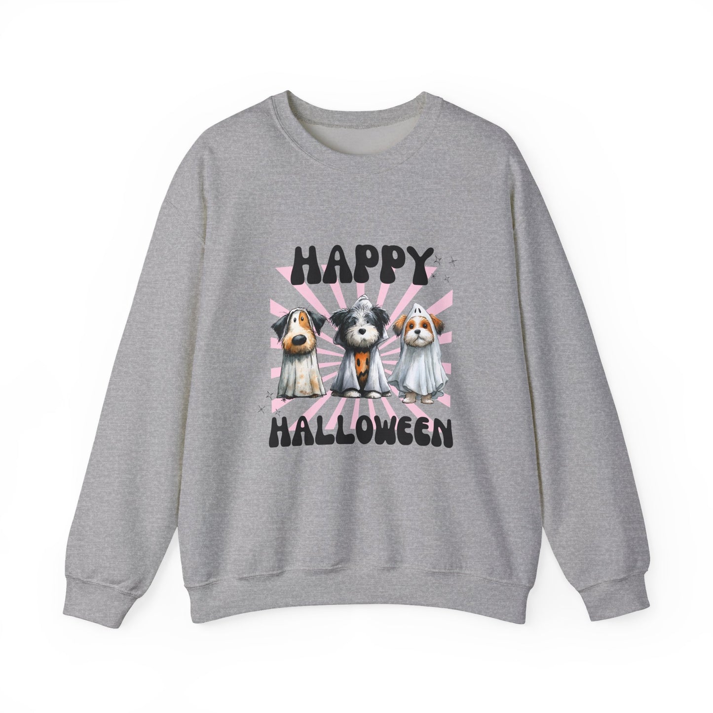 Halloween Dog Crewneck Sweatshirt, Cozy Pet Lover Gift, Unisex Halloween Apparel, Funny Dog Sweatshirt, Fall Fashion