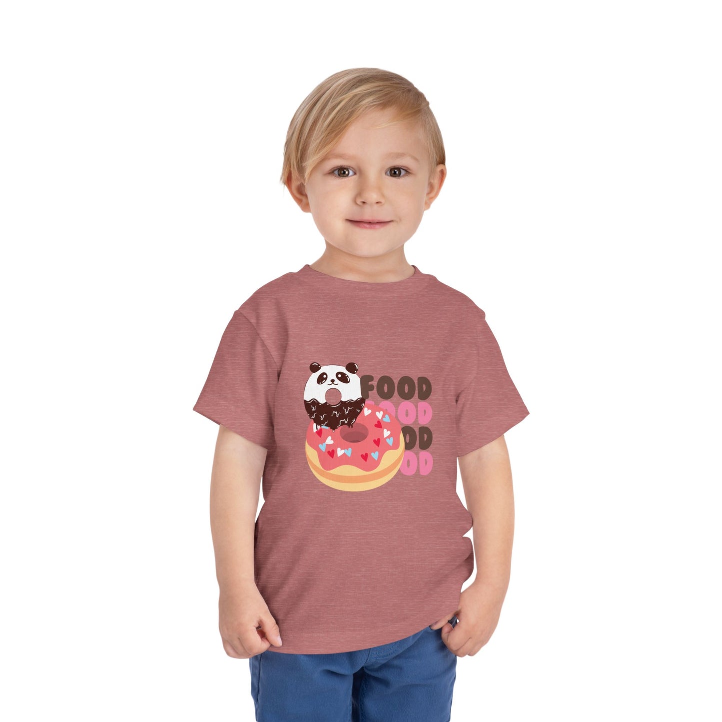 Cute Panda Foodie Toddler Tee, Kids T-Shirt, Animal Lover Gift, Birthday, Playtime, Casual Wear, Summer Outfit