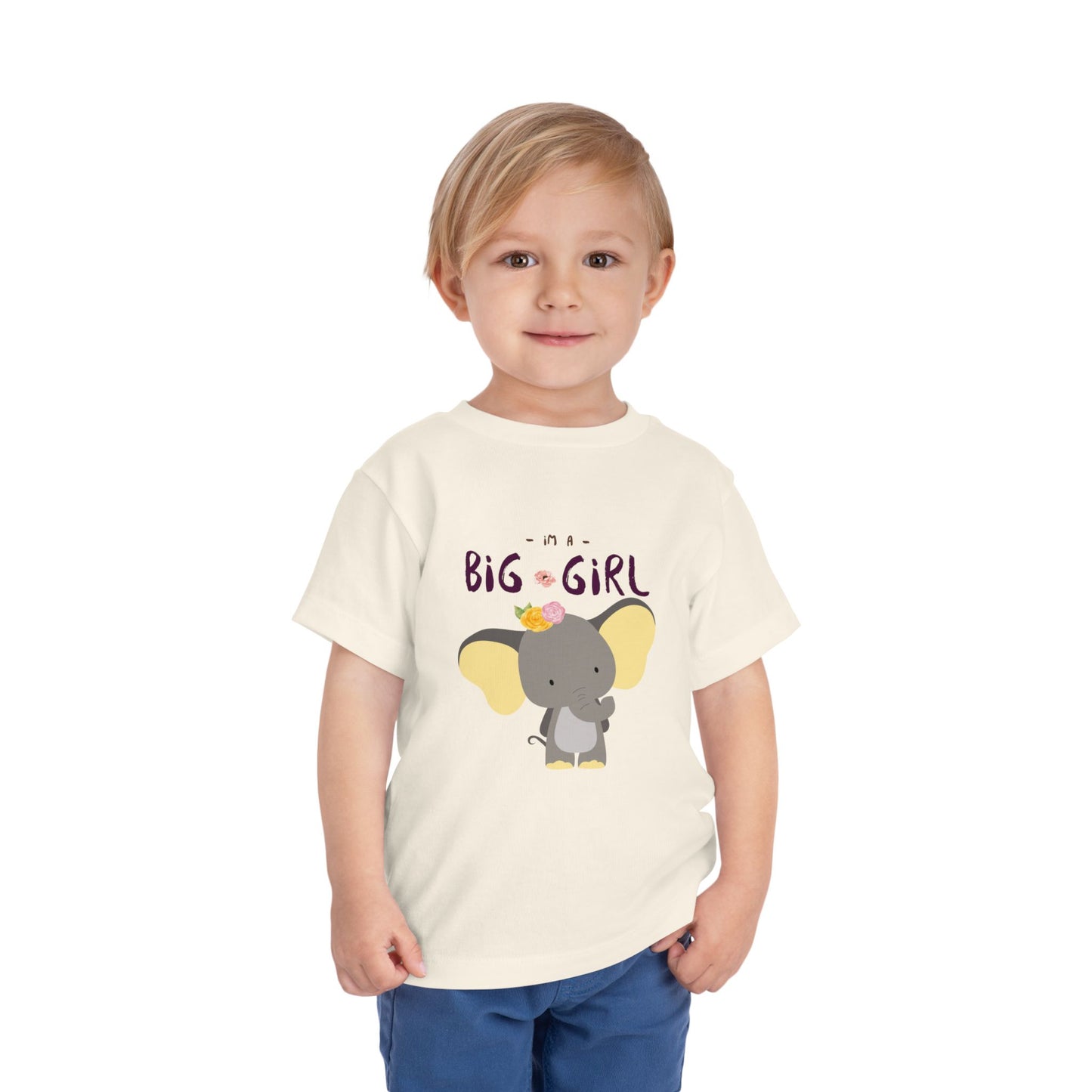 Big Girl Toddler Tee, Cute Elephant Design, Kids Birthday Gift, Toddler Clothing, Nursery Outfit, Playtime T-Shirt