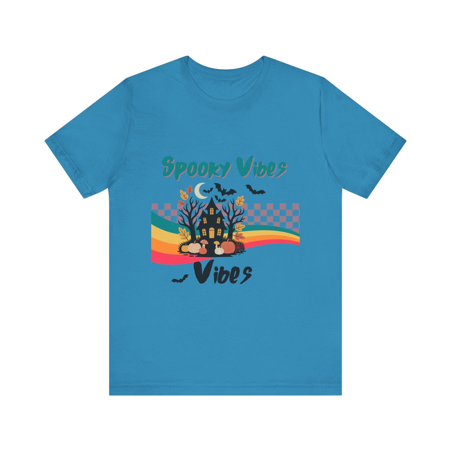 Spooky Vibes Graphic Tee, Unisex Halloween Shirt, Fall Fashion, Casual T-Shirt, Unique Gift for Halloween Lovers, Autumn Wardrobe Essential