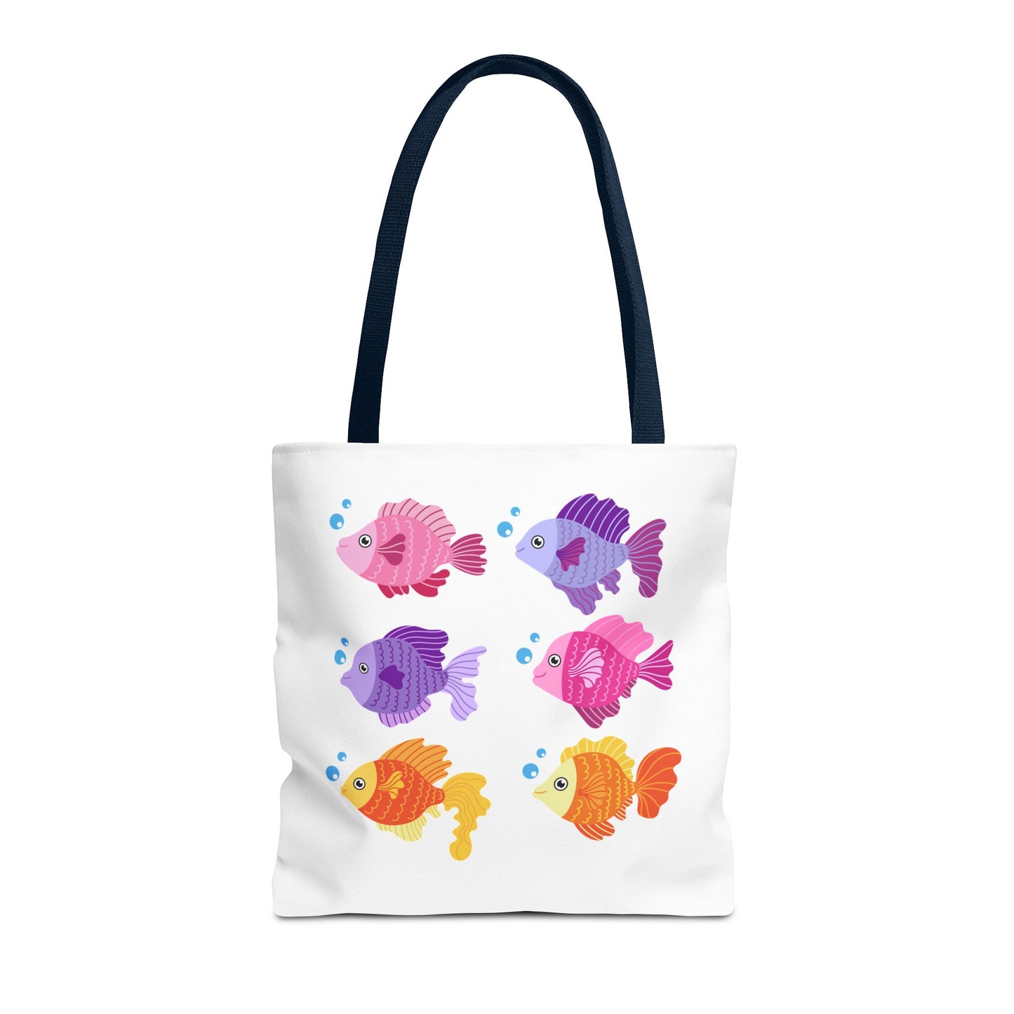Six fish with cartoonish bubbles Tote Bag