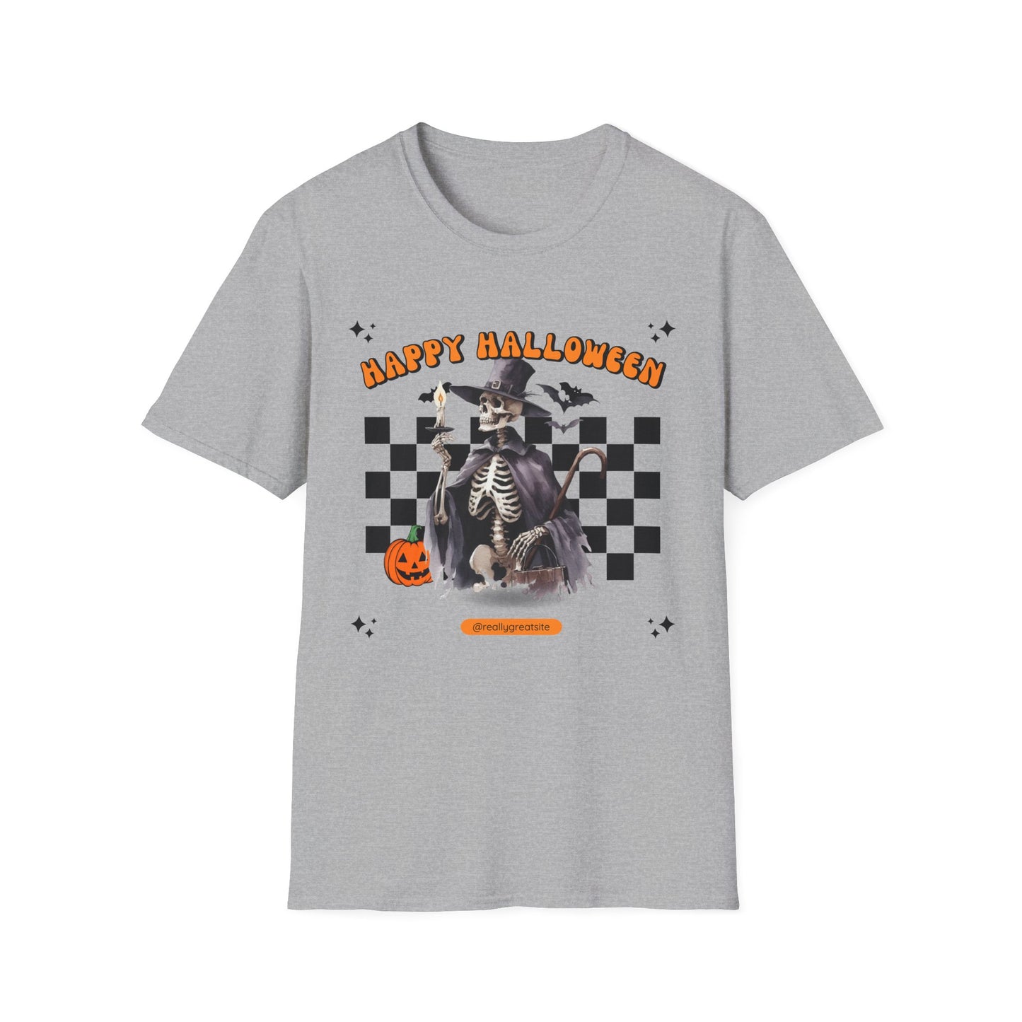Halloween Skeleton Unisex T-Shirt, Spooky Tee, Cozy Halloween Apparel, Fall Fashion, Trick or Treat Wear, October Celebration Shirt