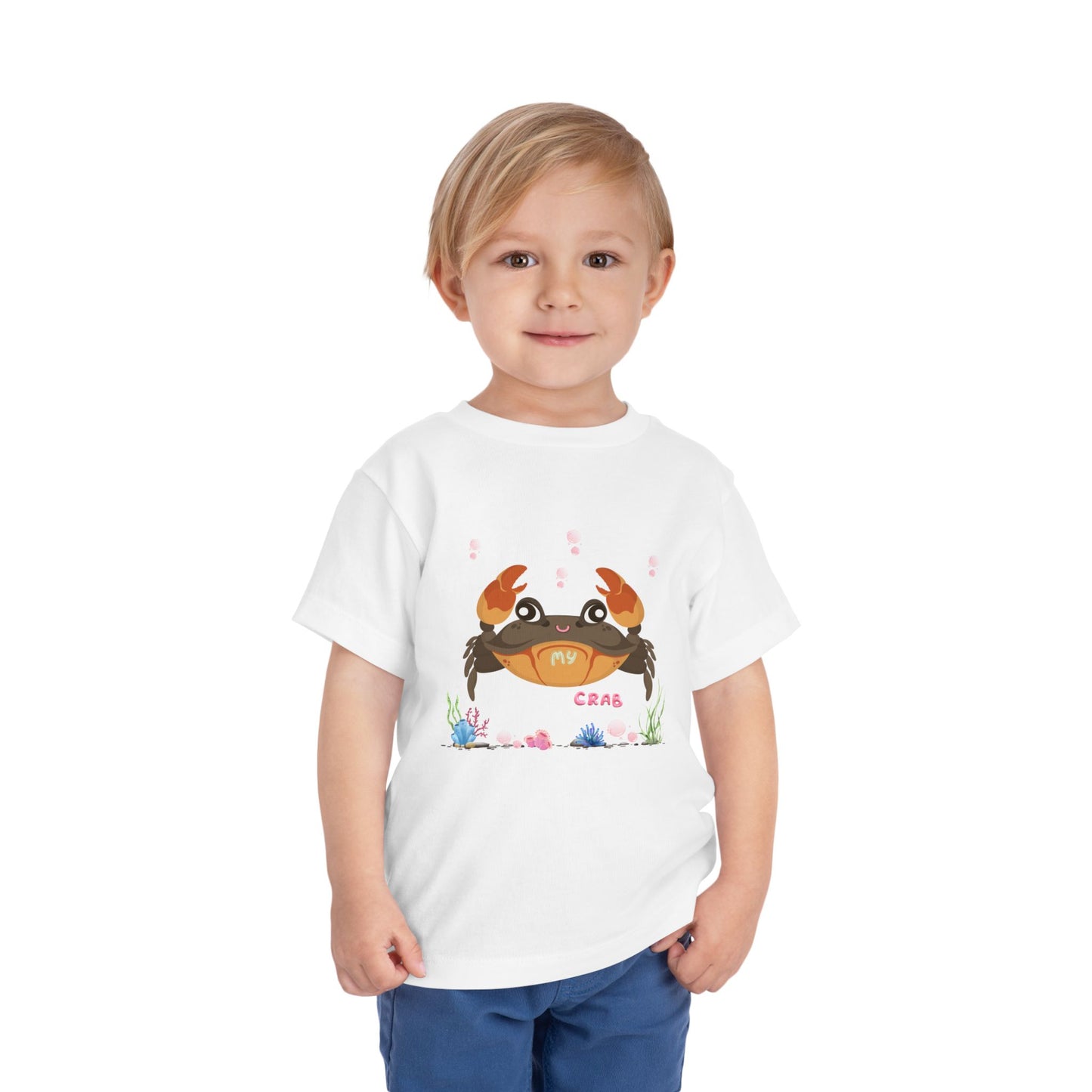 Cute Crab Toddler Tee, Beach Outfit, Summer Fun Shirt, Kids Gift, Children's Clothing, Playful Summer Vibes, Ocean Theme