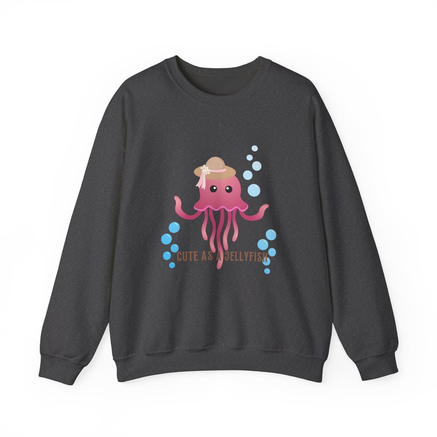 Cute Jellyfish Sweatshirt for Cozy Vibes, Unisex Crewneck, Gift for Ocean Lovers, Fun Casual Wear, Beach Day Outfit, Comfortable Style