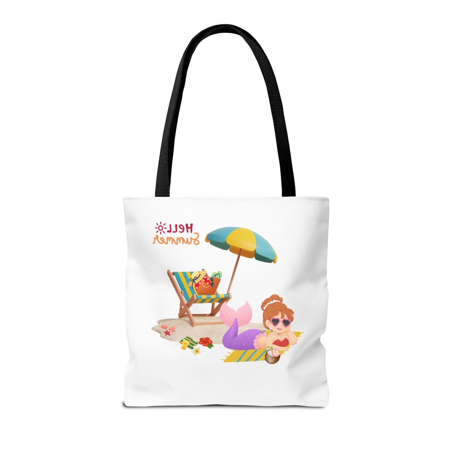 Mermaid lounging on a beach towel Tote Bag