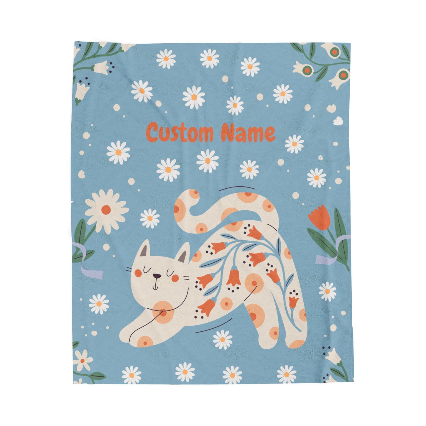 Custom Cat Plush Blanket, Cozy Throw for Pet Lovers, Gift for Animal Lovers, Personalized Home Decor, Warm Snuggle Blanket