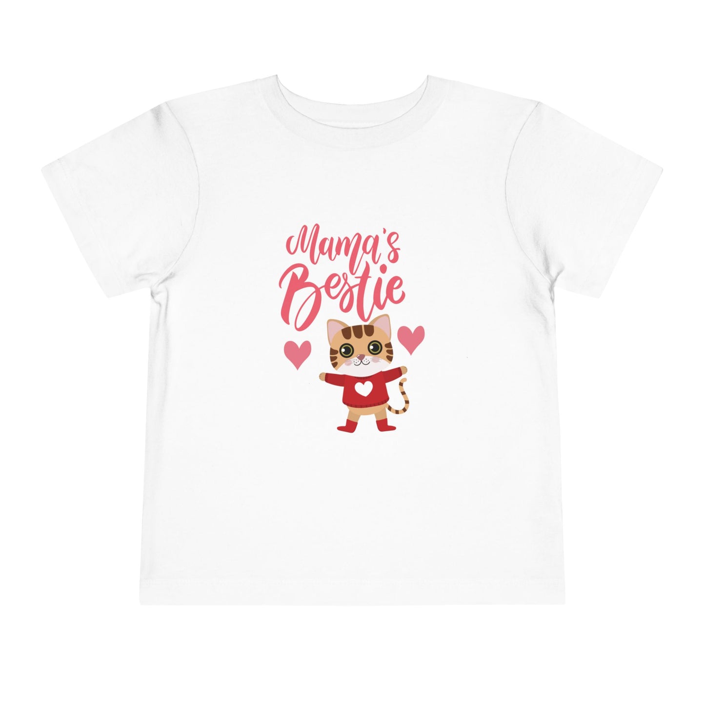 Mama's Bestie Toddler Tee | Cute Cat Graphic Tee, Kids T-Shirt, Birthday Gift, Animal Lover Shirt, Toddler Apparel
