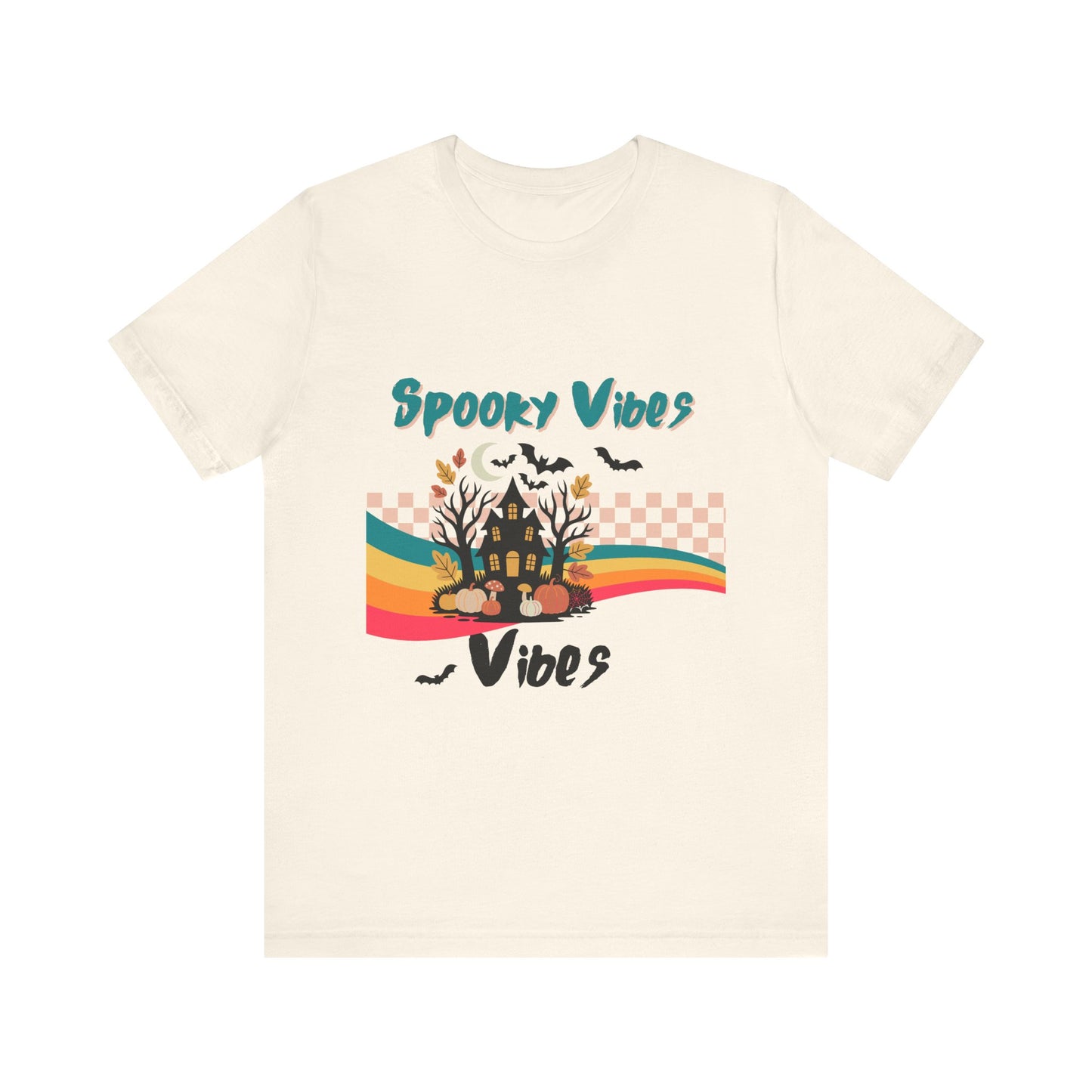Spooky Vibes Graphic Tee, Unisex Halloween Shirt, Fall Fashion, Casual T-Shirt, Unique Gift for Halloween Lovers, Autumn Wardrobe Essential