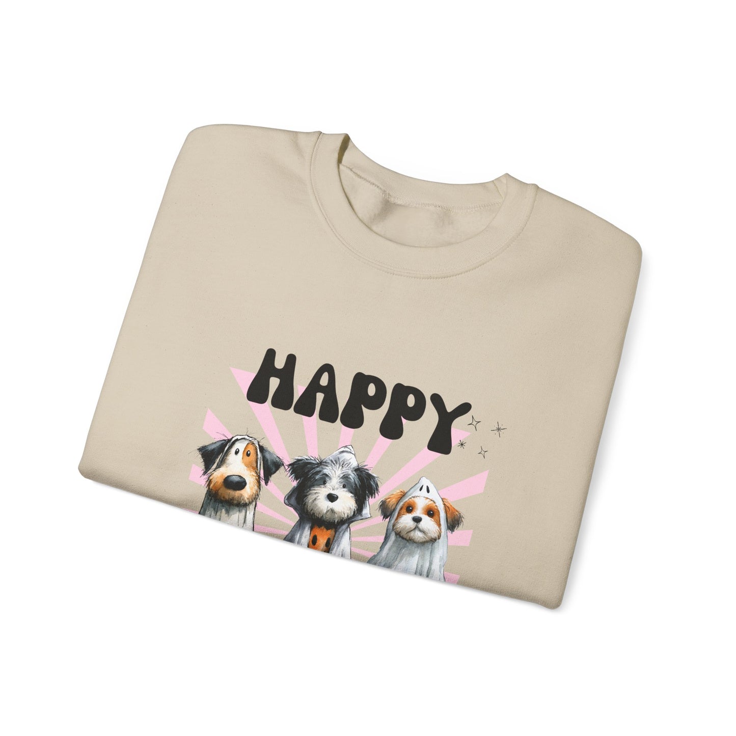 Halloween Dog Crewneck Sweatshirt, Cozy Pet Lover Gift, Unisex Halloween Apparel, Funny Dog Sweatshirt, Fall Fashion