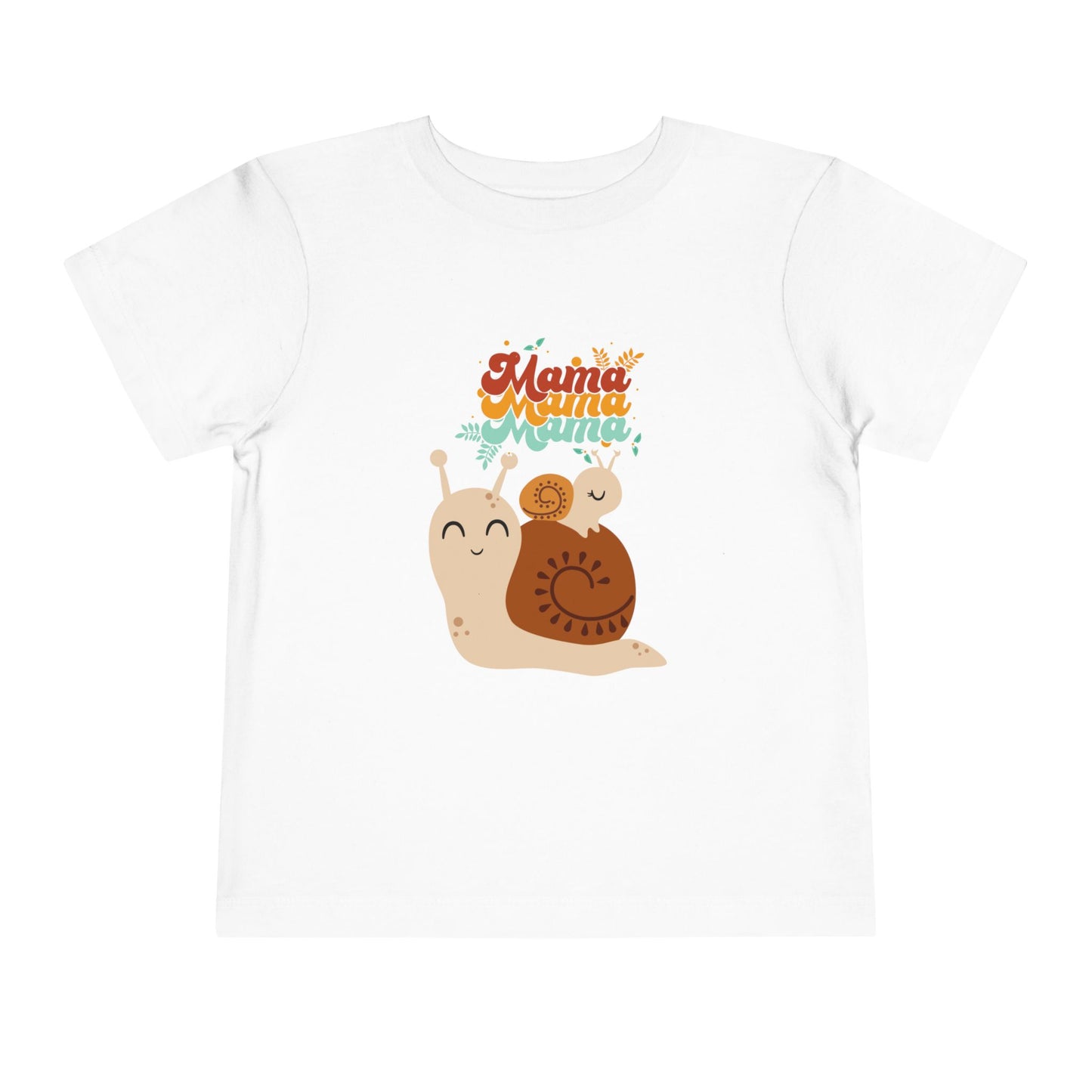 Cute Snail Mama Toddler Short Sleeve Tee, Kids Gift, Toddler Clothing, Birthday Gift, Playful T-Shirt, Baby Shower Gift