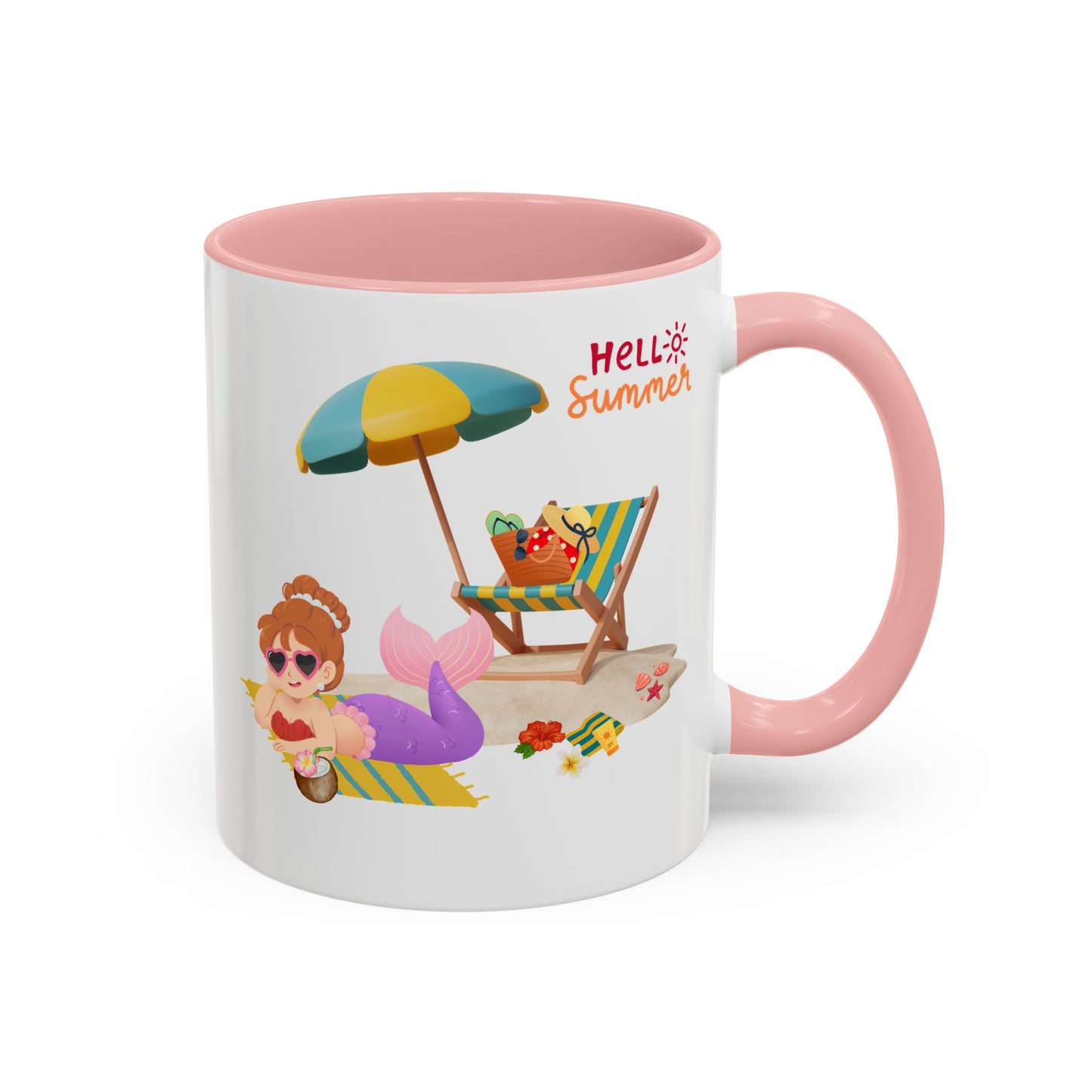 Mermaid lounging on a beach towel Coffee Mug