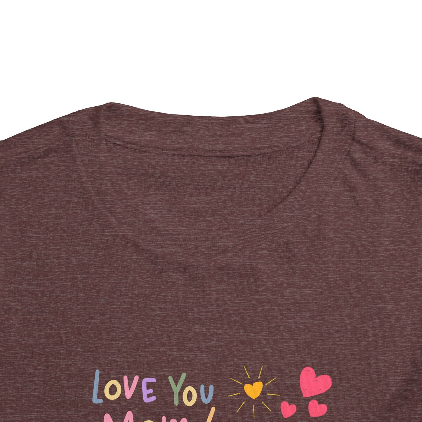 Cute Cat 'Love You Mom' Toddler Tee, Perfect Gift for Mother's Day, Birthday, Playdates, Casual Wear, Cute Kids' Apparel