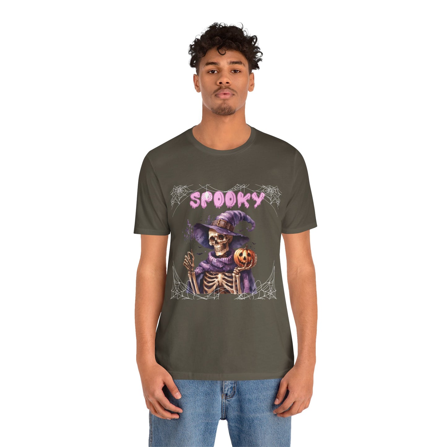 Spooky Skeleton Halloween Tee, Unisex Halloween Shirt, Trick or Treat Apparel, Fall Festivity Clothing, October Celebration Top