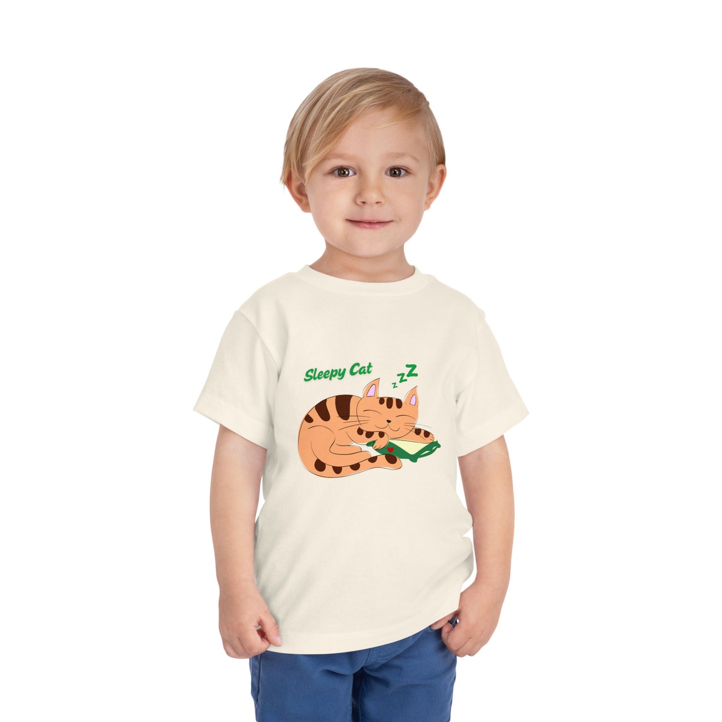 Sleepy Cat Toddler Tee, Cute Kids Shirt, Adorable Toddler Clothing, Cat Lover Gift, Baby Shower Present, Playful Everyday Wear