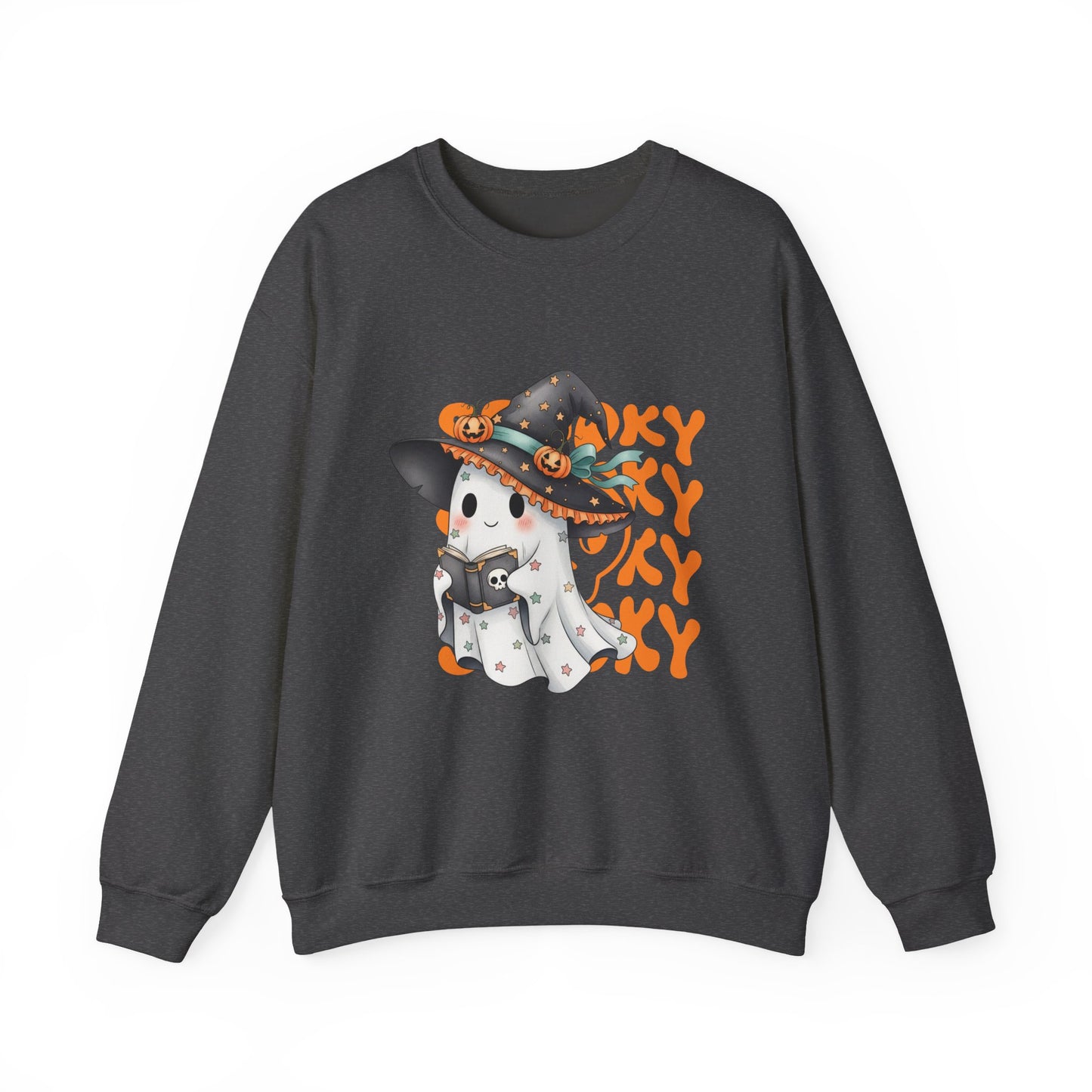 Halloween Ghost Sweatshirt, Cozy Sweatshirt, Fall Fashion, Unisex Crewneck, Spooky Season Apparel, Halloween Gift