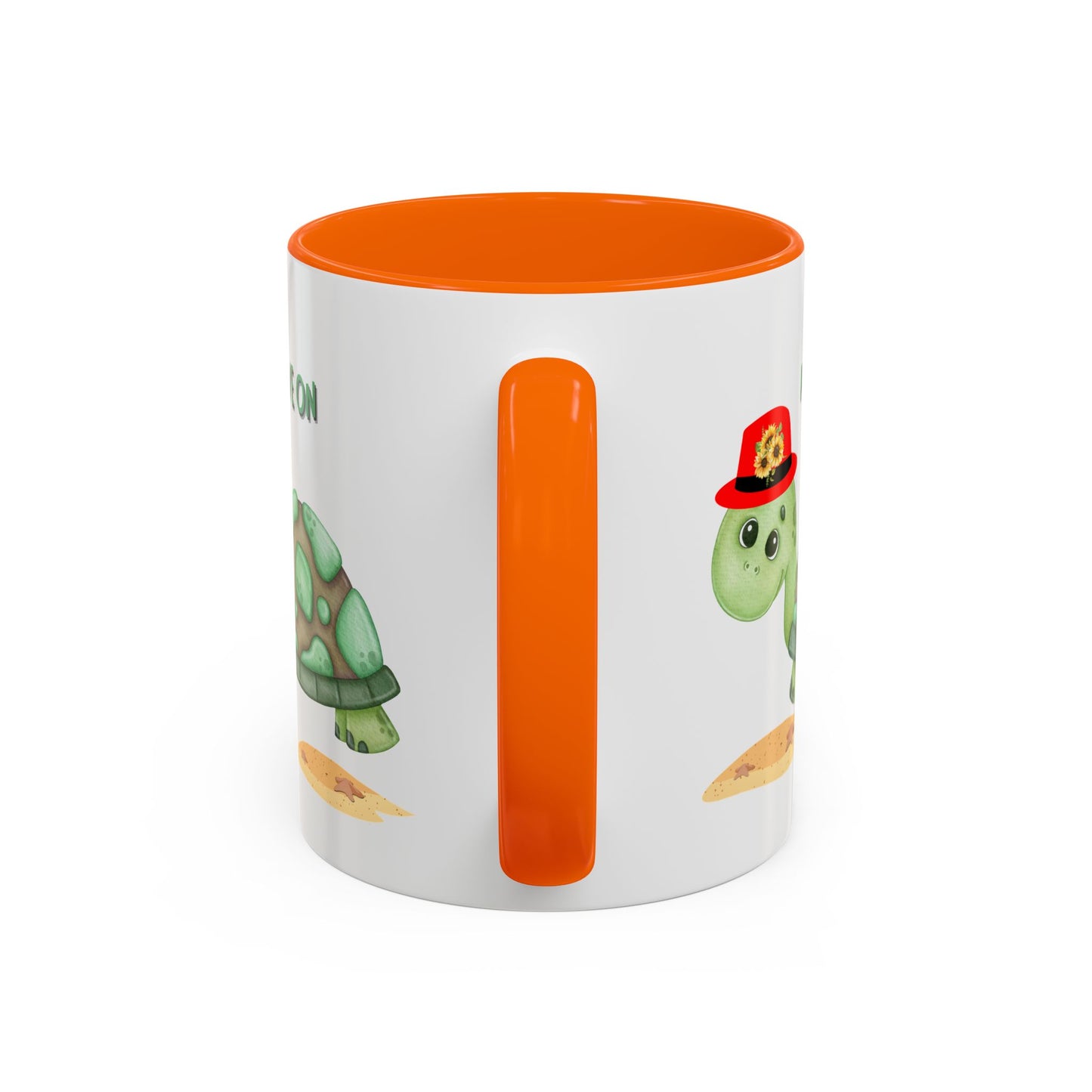 Turtle with a sunflower hat Coffee Mug