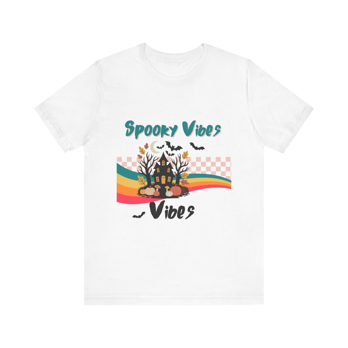 Spooky Vibes Graphic Tee, Unisex Halloween Shirt, Fall Fashion, Casual T-Shirt, Unique Gift for Halloween Lovers, Autumn Wardrobe Essential