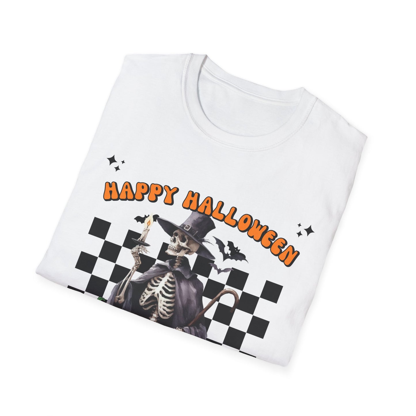 Halloween Skeleton Unisex T-Shirt, Spooky Tee, Cozy Halloween Apparel, Fall Fashion, Trick or Treat Wear, October Celebration Shirt