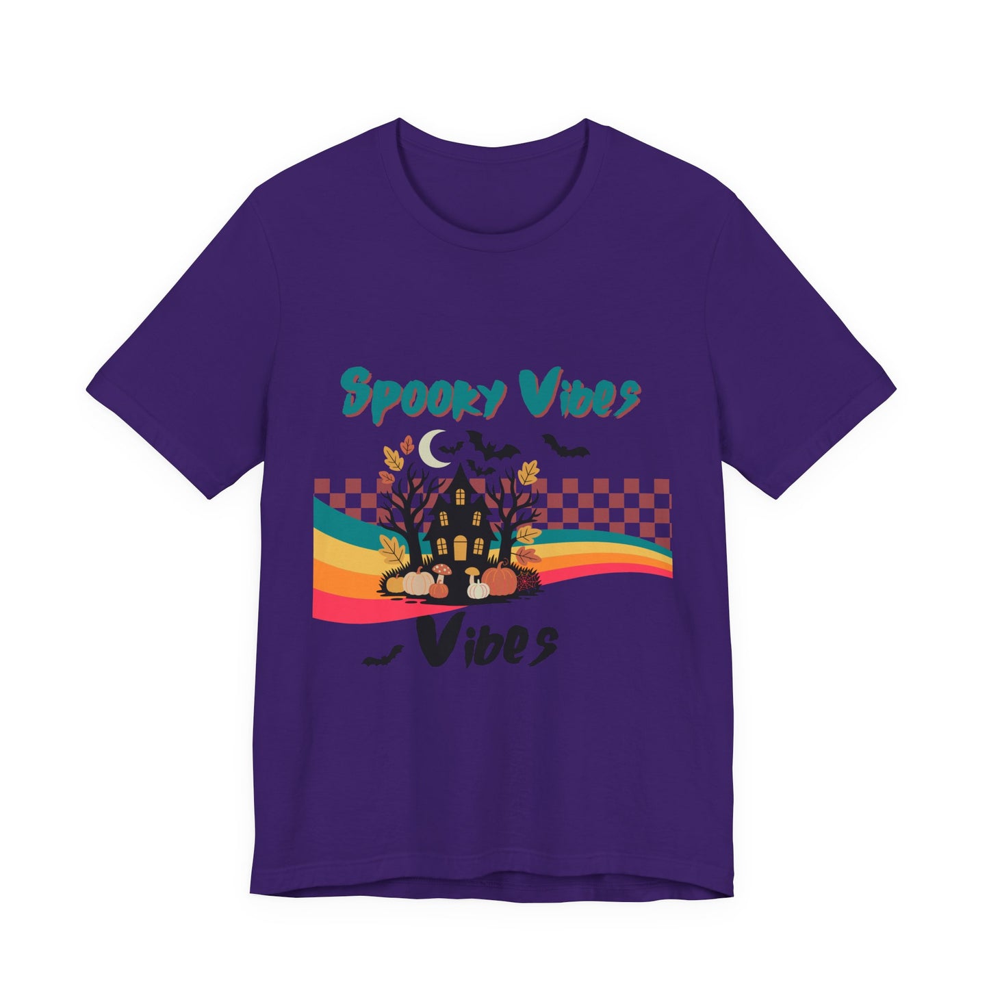 Spooky Vibes Graphic Tee, Unisex Halloween Shirt, Fall Fashion, Casual T-Shirt, Unique Gift for Halloween Lovers, Autumn Wardrobe Essential