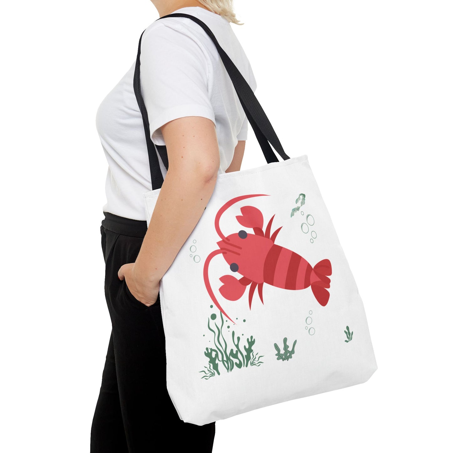 Red crayfish in an aquatic environment Tote Bag