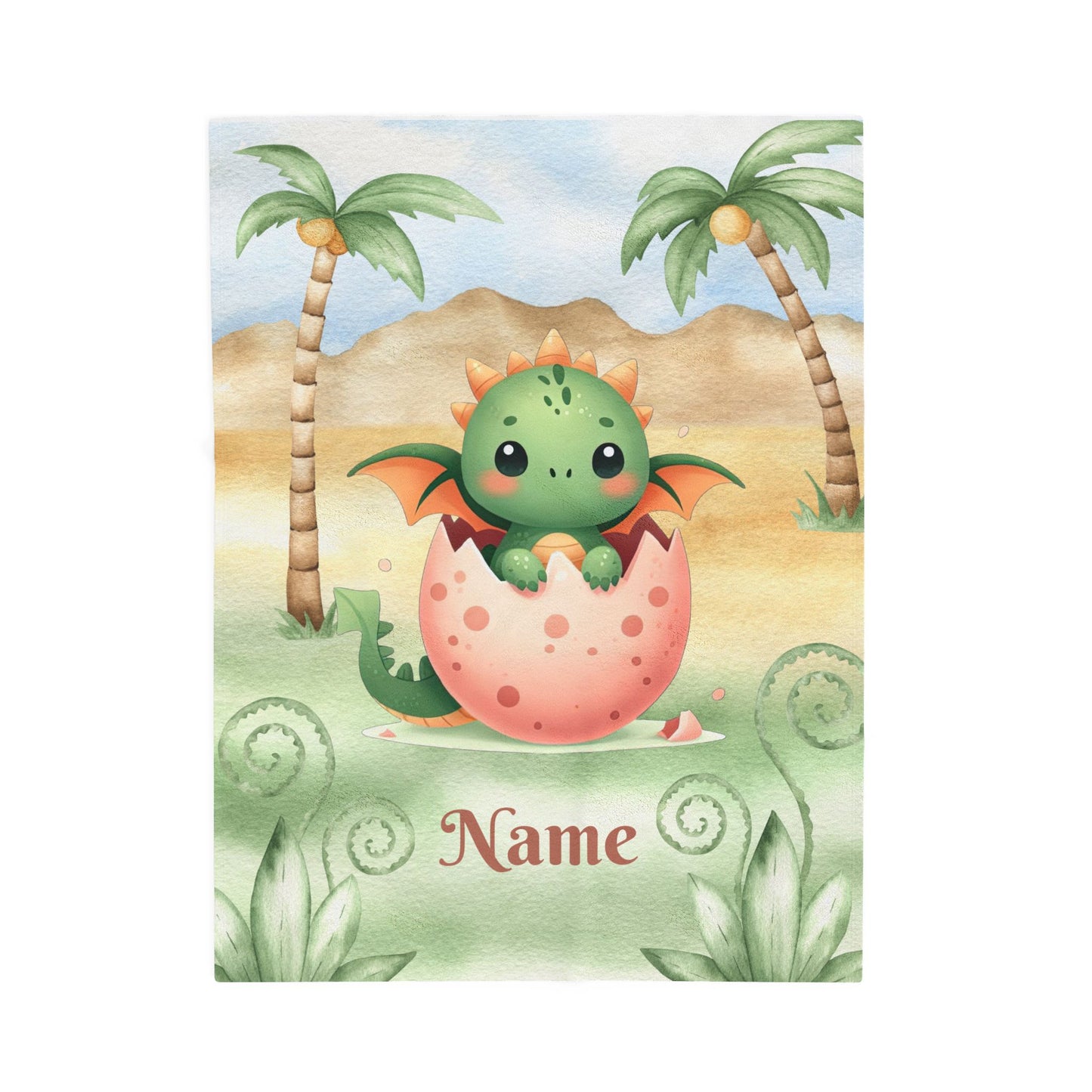 Custom Dragon Plush Blanket, Cozy Child's Blanket, Baby Shower Gift, Nursery Decor, Personalized Blanket, Soft Velveteen