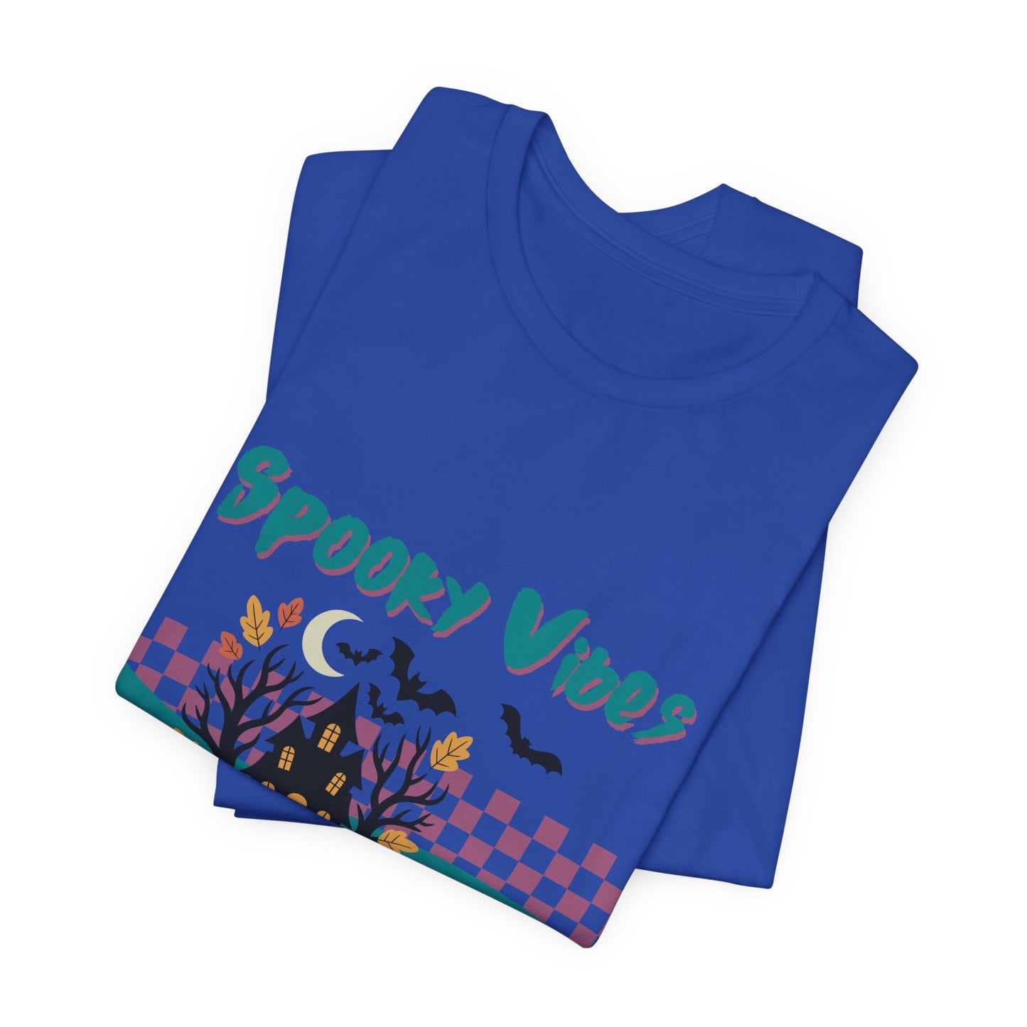 Spooky Vibes Graphic Tee, Unisex Halloween Shirt, Fall Fashion, Casual T-Shirt, Unique Gift for Halloween Lovers, Autumn Wardrobe Essential
