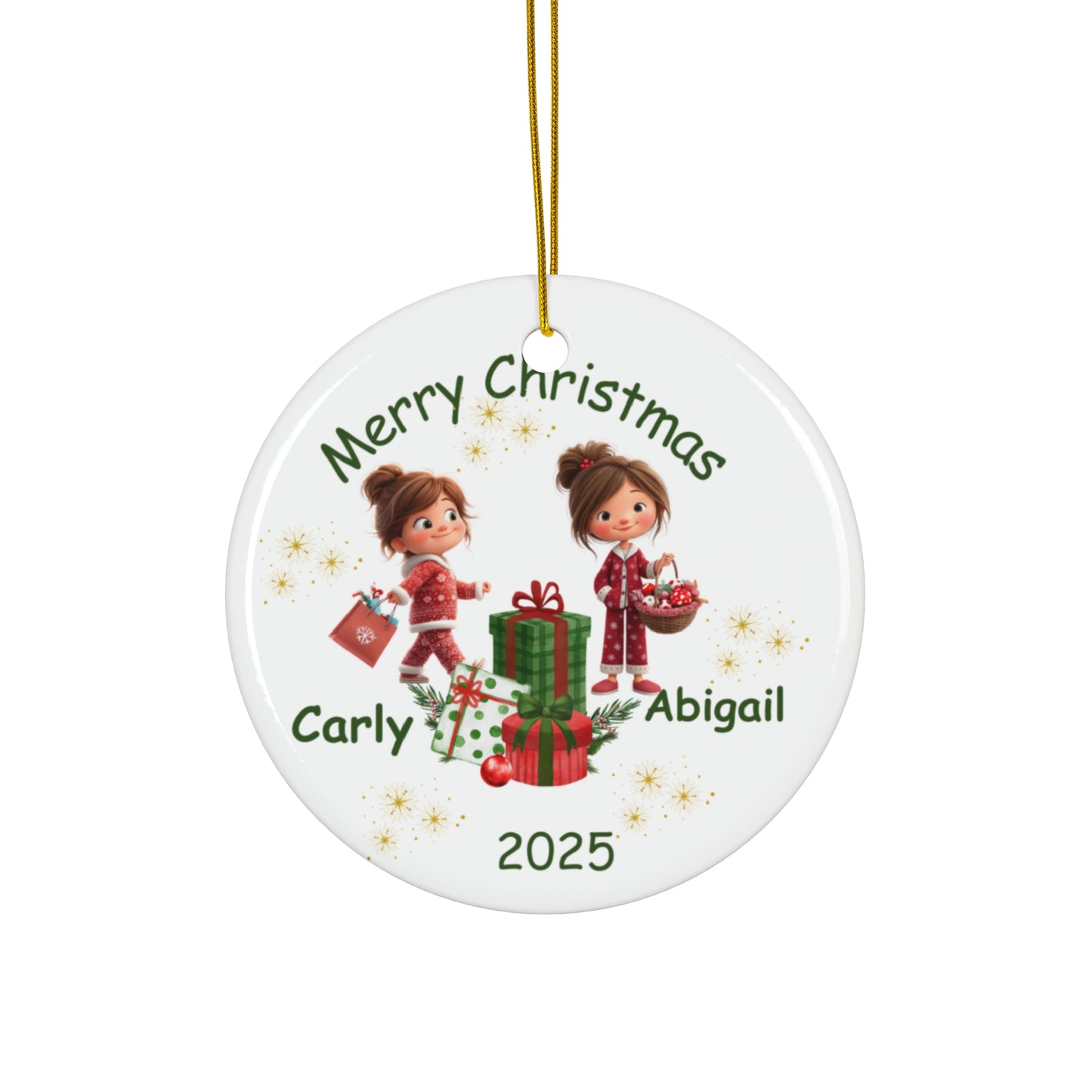 Personalized Christmas Ornament, Unique Holiday Decor, Custom Gift for Family, Kids, Tree Decoration, Merry Christmas 2025