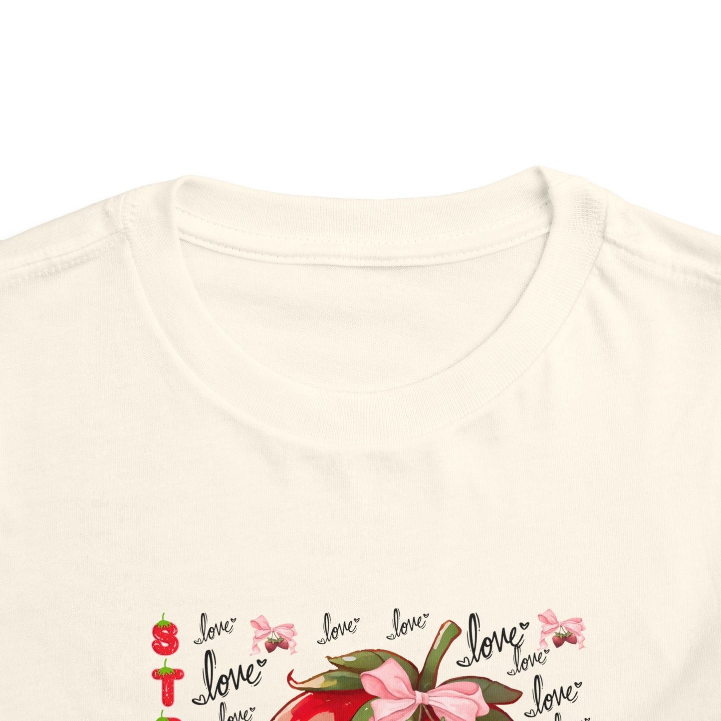 Cute Strawberry Love Toddler Tee, Baby Summer Shirt, Kids Gift, Fruit Graphic Tee, Toddler Outfit, Birthday Gift