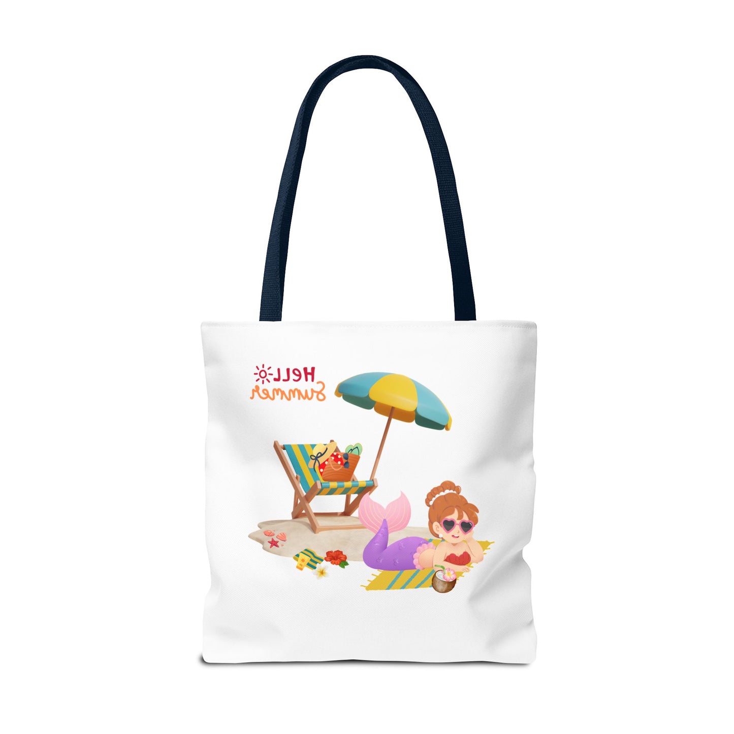 Mermaid lounging on a beach towel Tote Bag