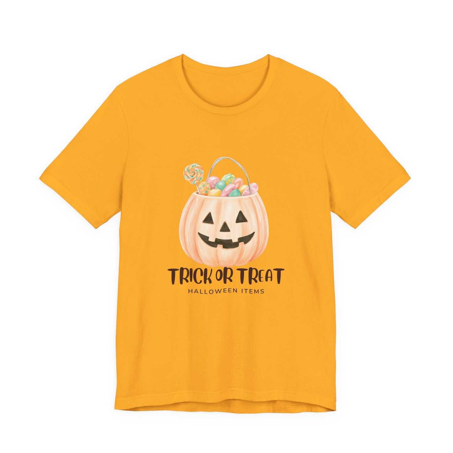 Halloween Trick or Treat T-Shirt, Unisex Graphic Tee, Fall Wardrobe Addition, Perfect for Halloween Parties, Spooky Season Wear