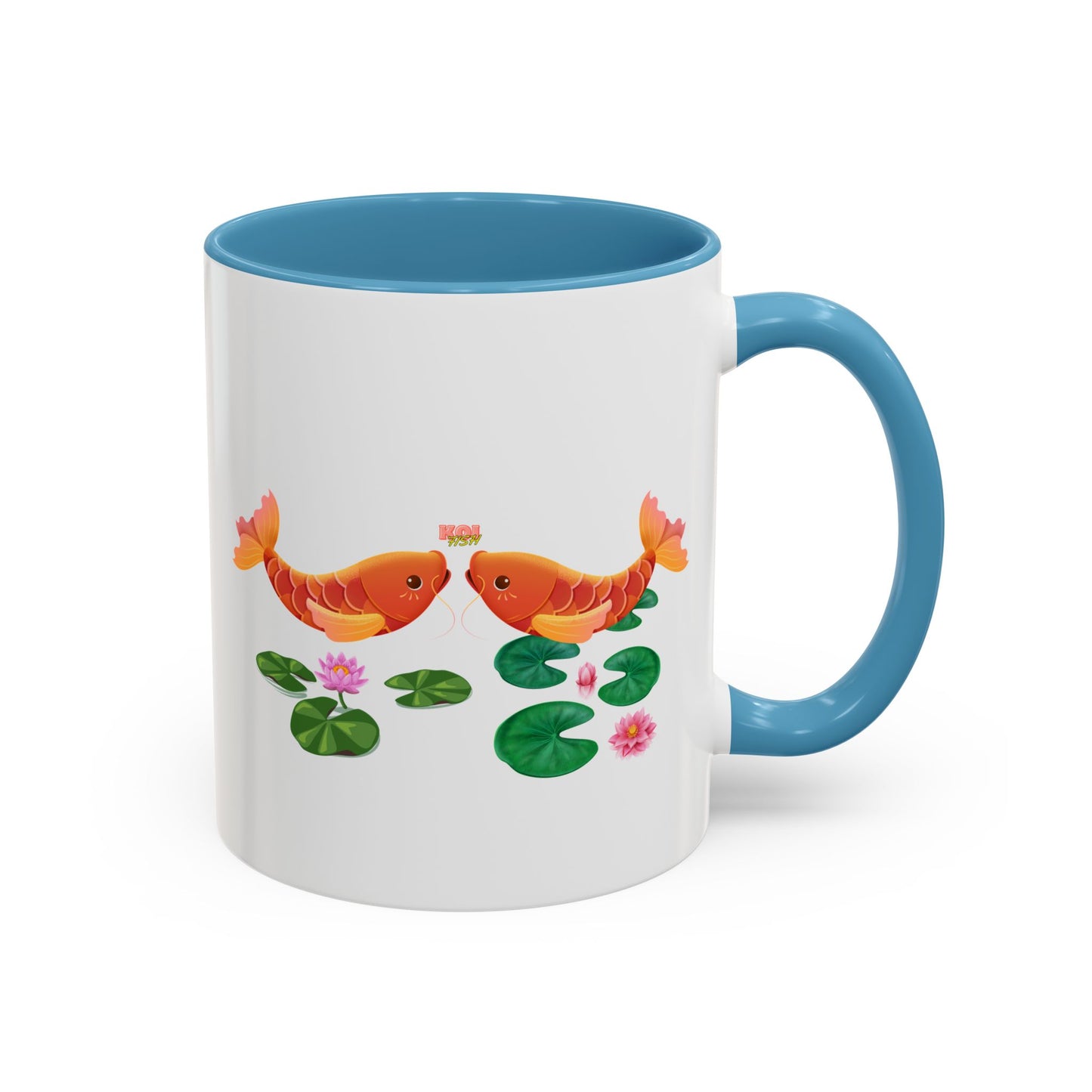 Golden koi fish with lotus flowers Coffee Mug