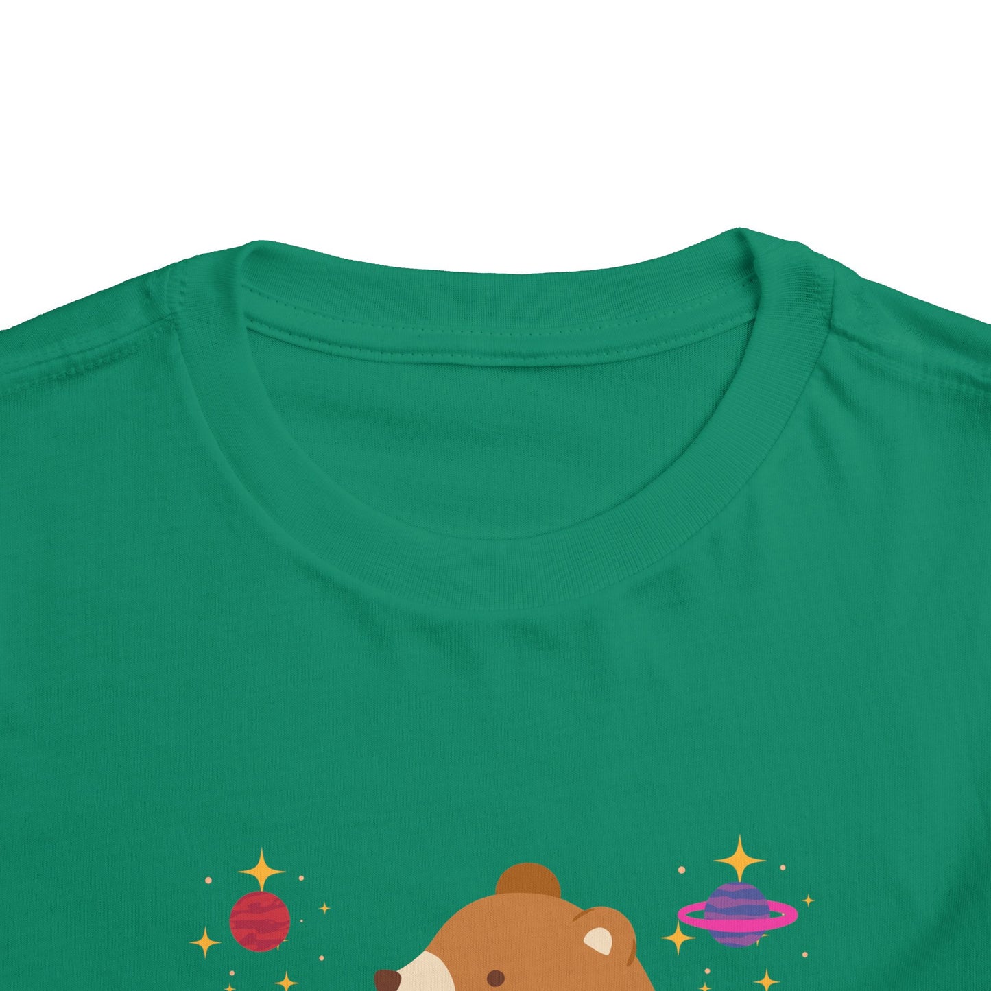 Cosmic Bear Toddler Tee, Cute Kids Shirt, Animal Graphic Tee, Playful Toddler Clothing, Gift for Birthdays, Space-Themed Apparel