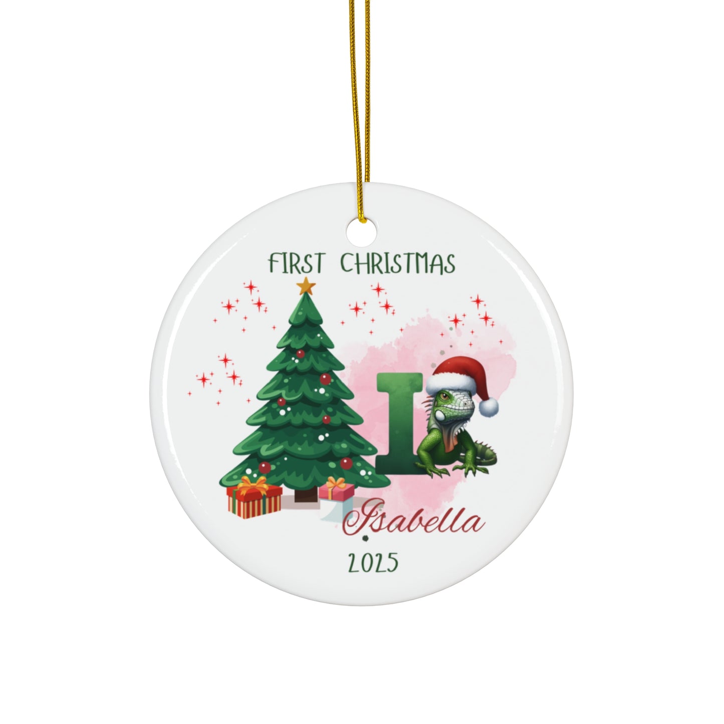 Personalized Christmas Ornament, First Christmas Keepsake, Holiday Decoration, Gift for New Parents, Family Christmas Tree