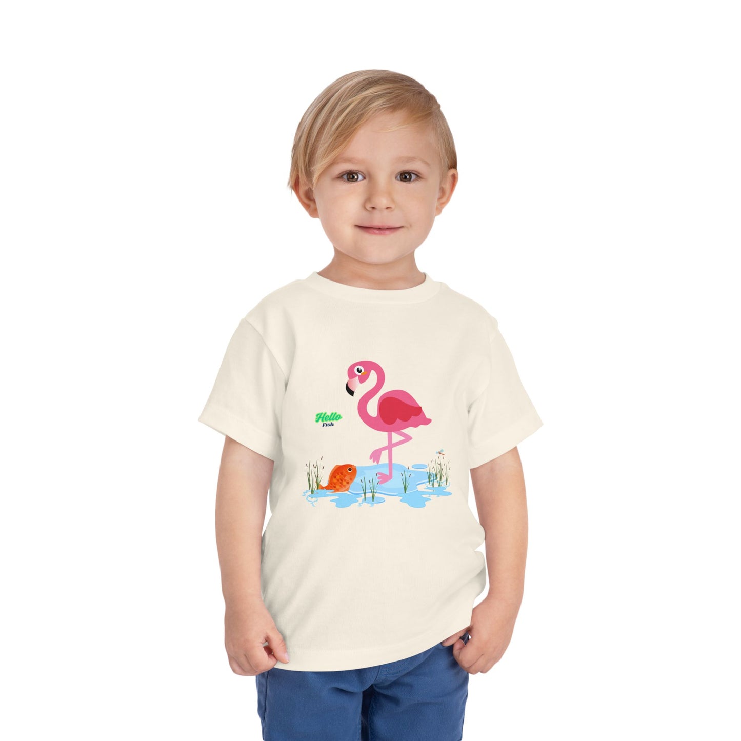 Whimsical Flamingo Toddler Tee - Fun Summer Kids Shirt, Playful Gift for Birthdays, Beach Days, Everyday Wear, Cute Summer Apparel