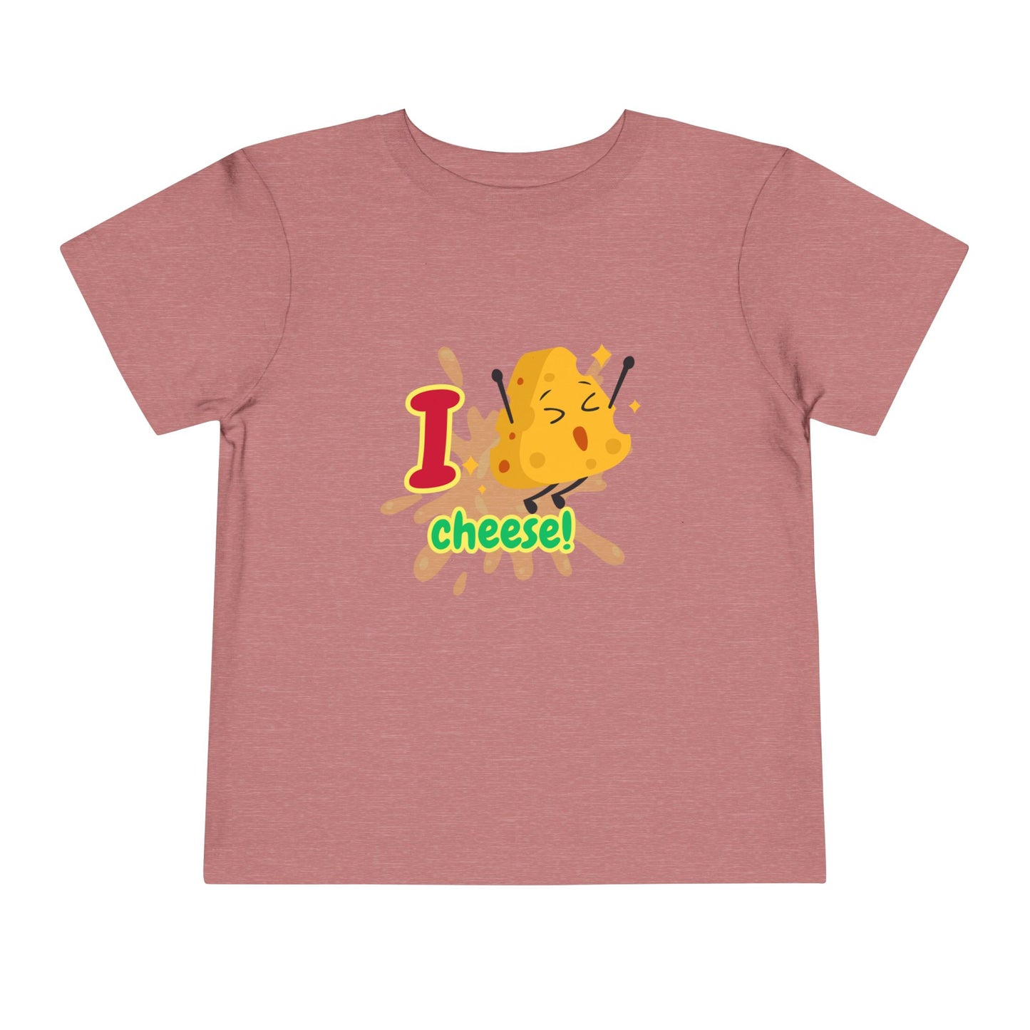 Kids I Love Cheese Tee, Toddler Cheese Shirt, Cute Kids T-Shirt, Fun Gift for Cheese Lovers, Playful Summer Top