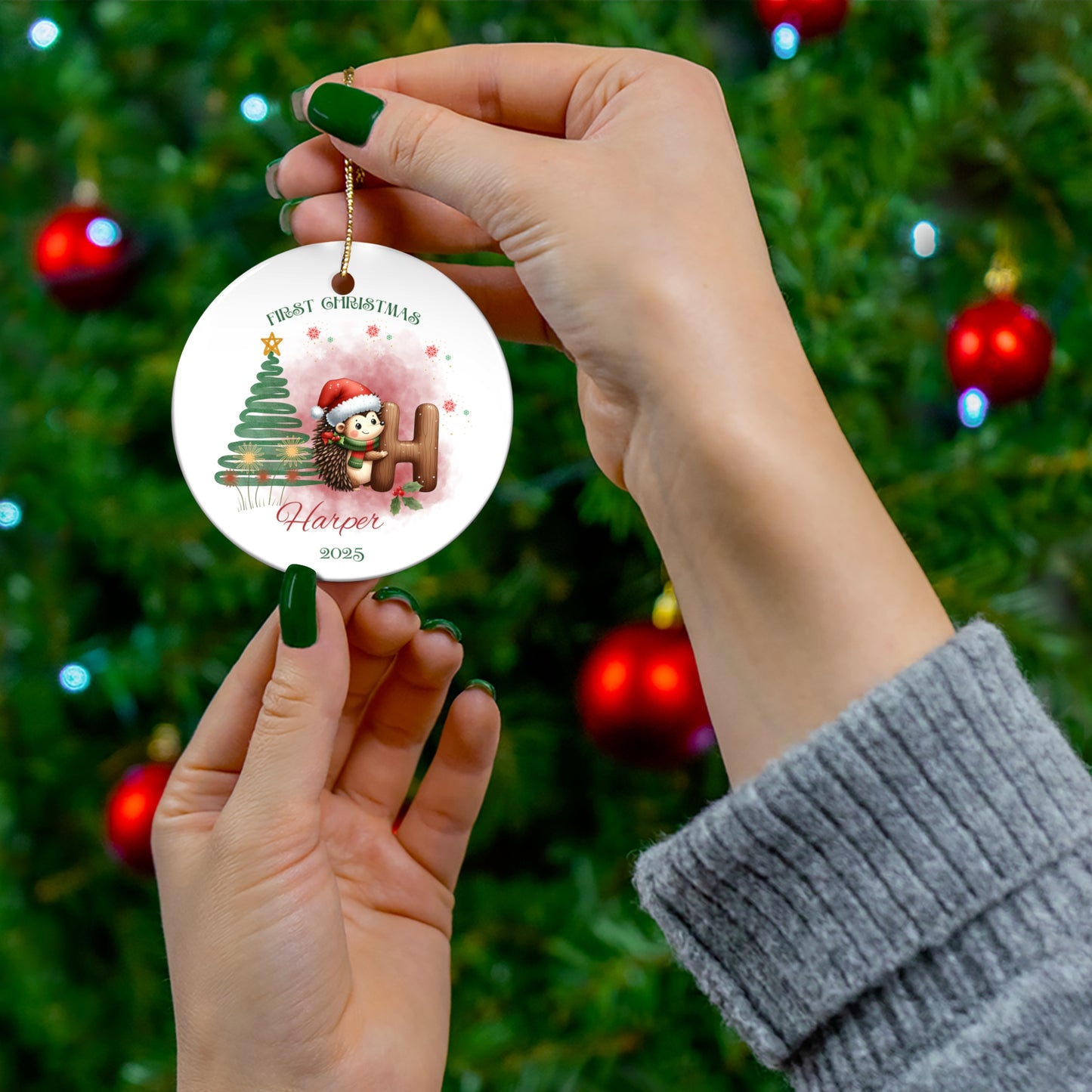 Personalized Christmas Ornament, Holiday Decor, First Christmas Keepsake, Custom Gift for Kids, Unique Tree Decoration