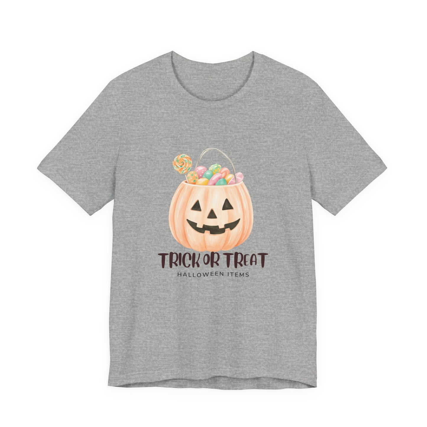 Halloween Trick or Treat T-Shirt, Unisex Graphic Tee, Fall Wardrobe Addition, Perfect for Halloween Parties, Spooky Season Wear