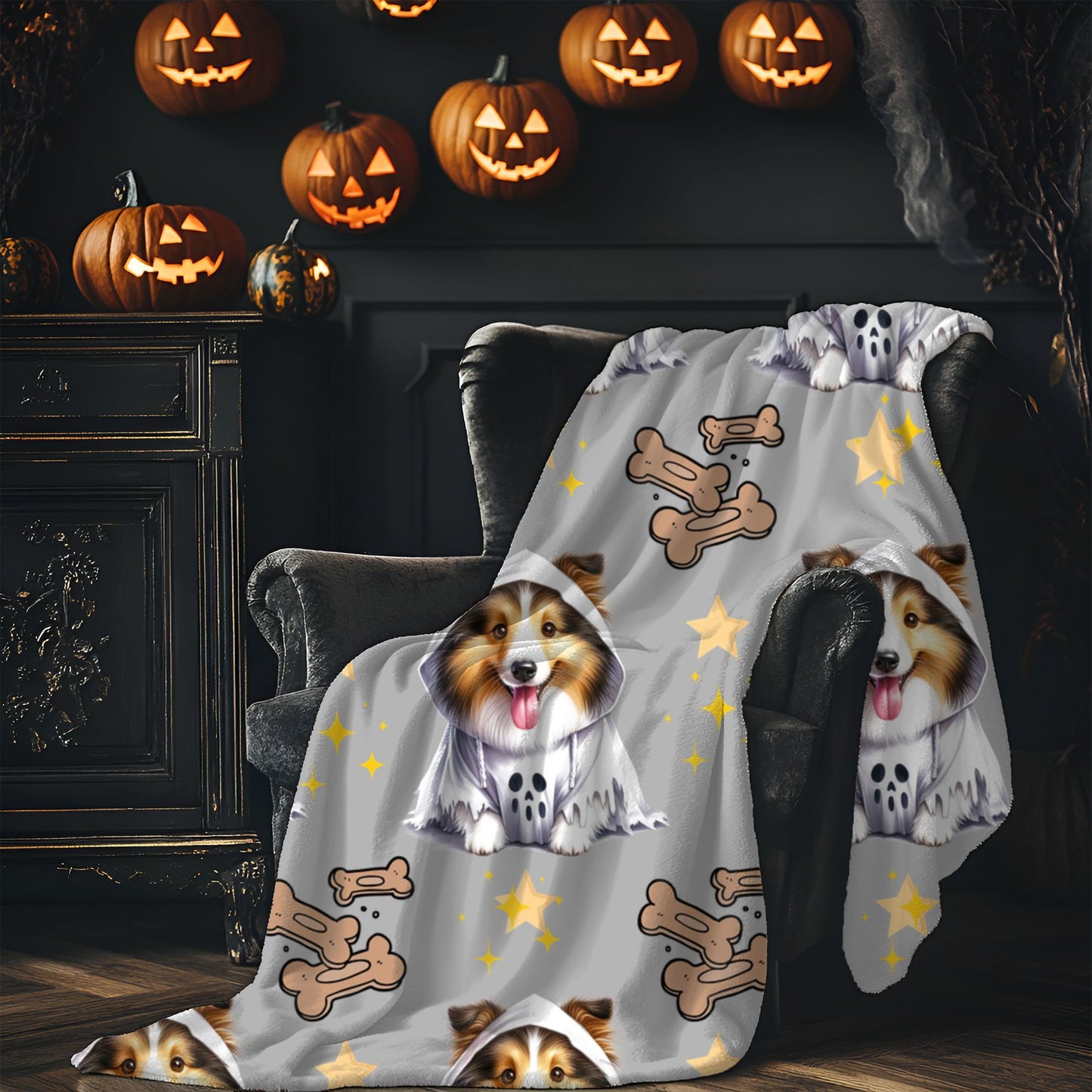 Cozy Dog-Themed Velveteen Plush Blanket | Perfect for Pet Lovers, Home Decor, Gifts, Snuggling, Holidays