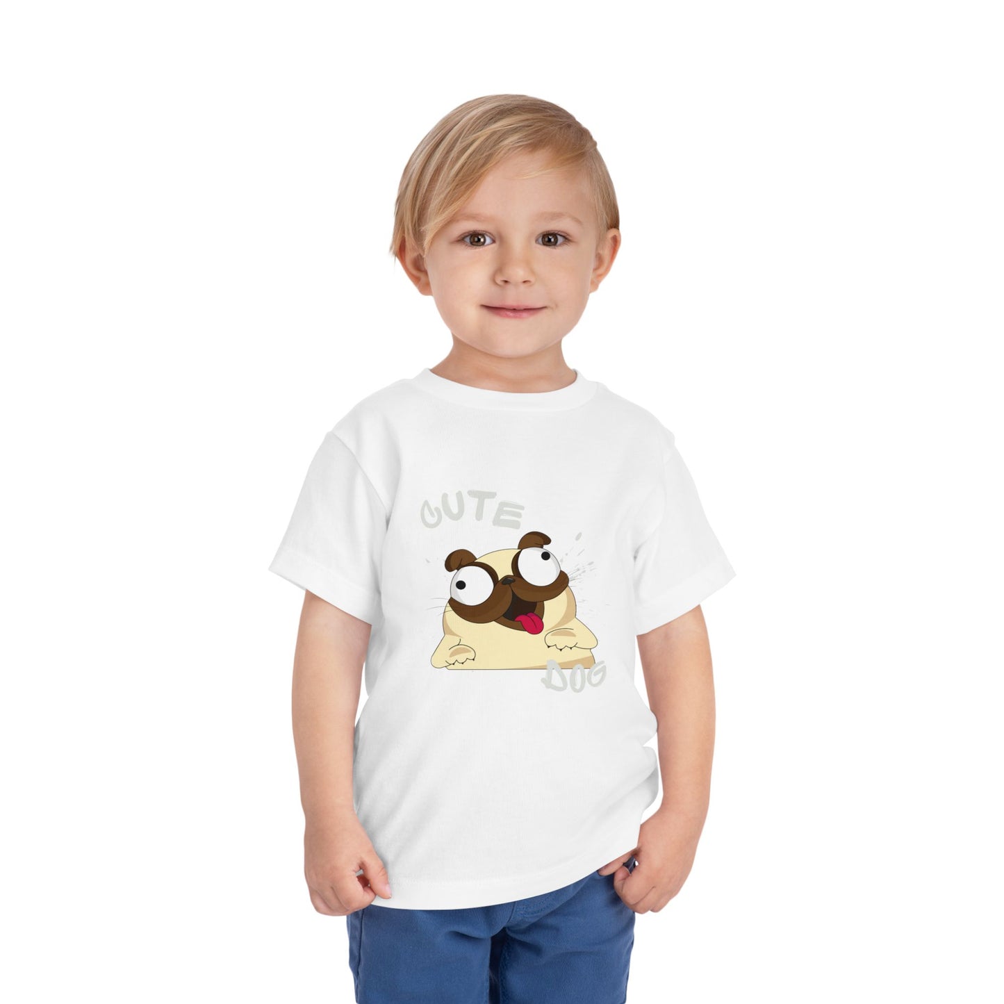 Cute Pug Toddler Tee, Adorable Animal Shirt, Kids Summer Outfit, Birthday Gift, Cute Dog T-Shirt, Playful Graphic Tee