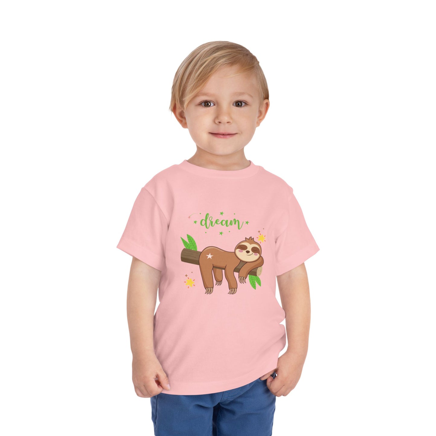 Sloth Dreaming Toddler Tee, Cute Kids' Shirt, Animal Lover Gift, Birthday, Playtime, Sleepy Sloth Tee, Toddler Apparel
