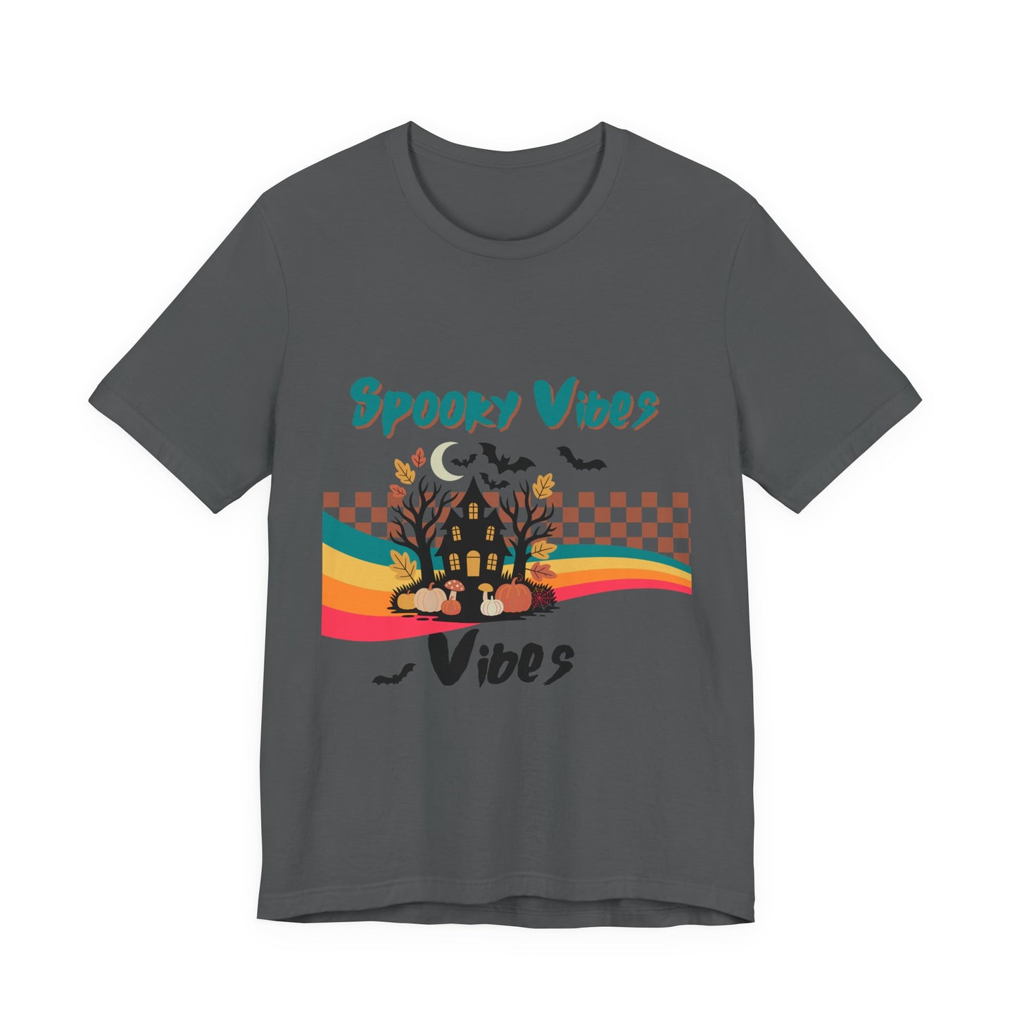 Spooky Vibes Graphic Tee, Unisex Halloween Shirt, Fall Fashion, Casual T-Shirt, Unique Gift for Halloween Lovers, Autumn Wardrobe Essential