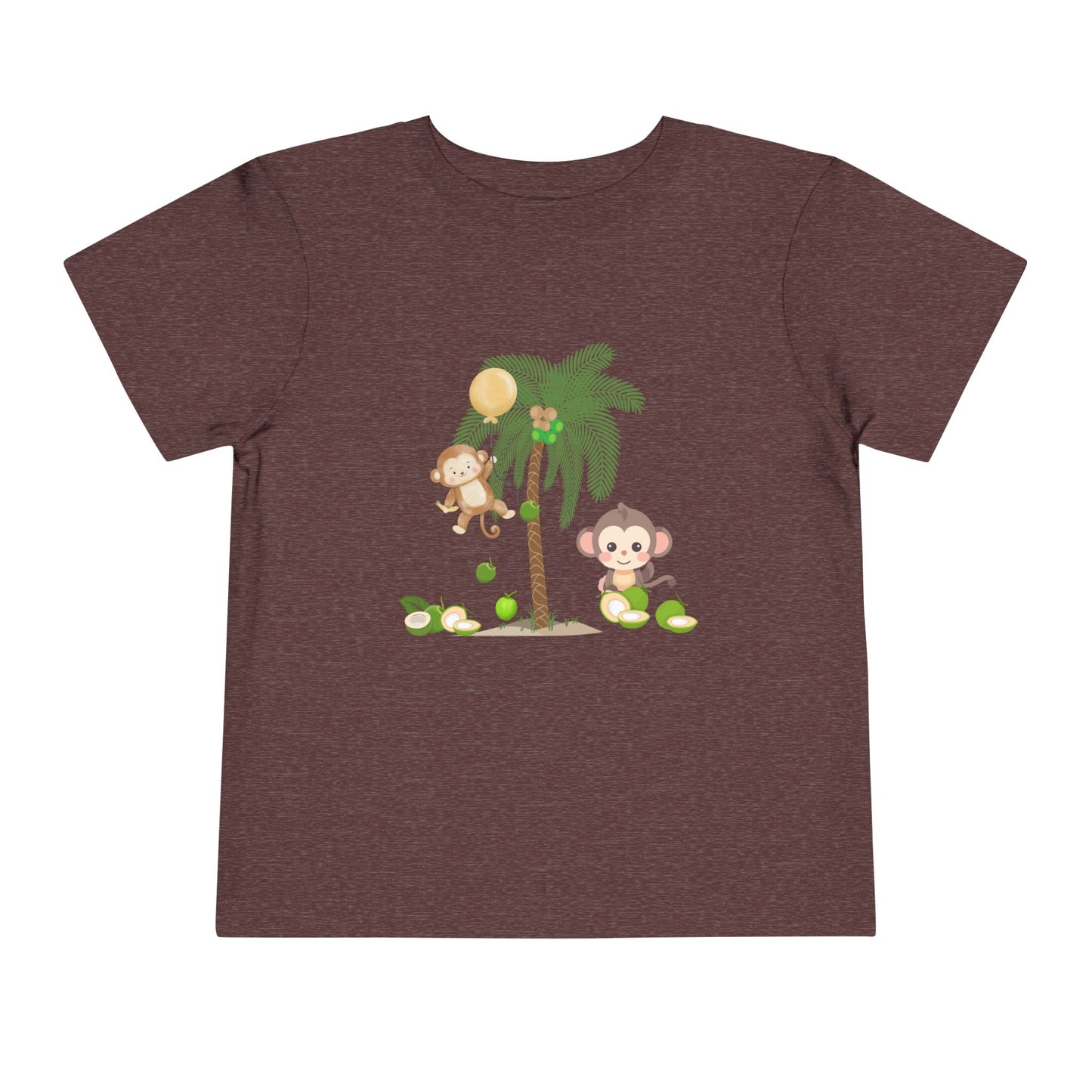 Cute Monkey Tropical Toddler Tee, Perfect for Summer Play, Birthday Gift, Beach Days, Jungle Themes, Toddler Clothing