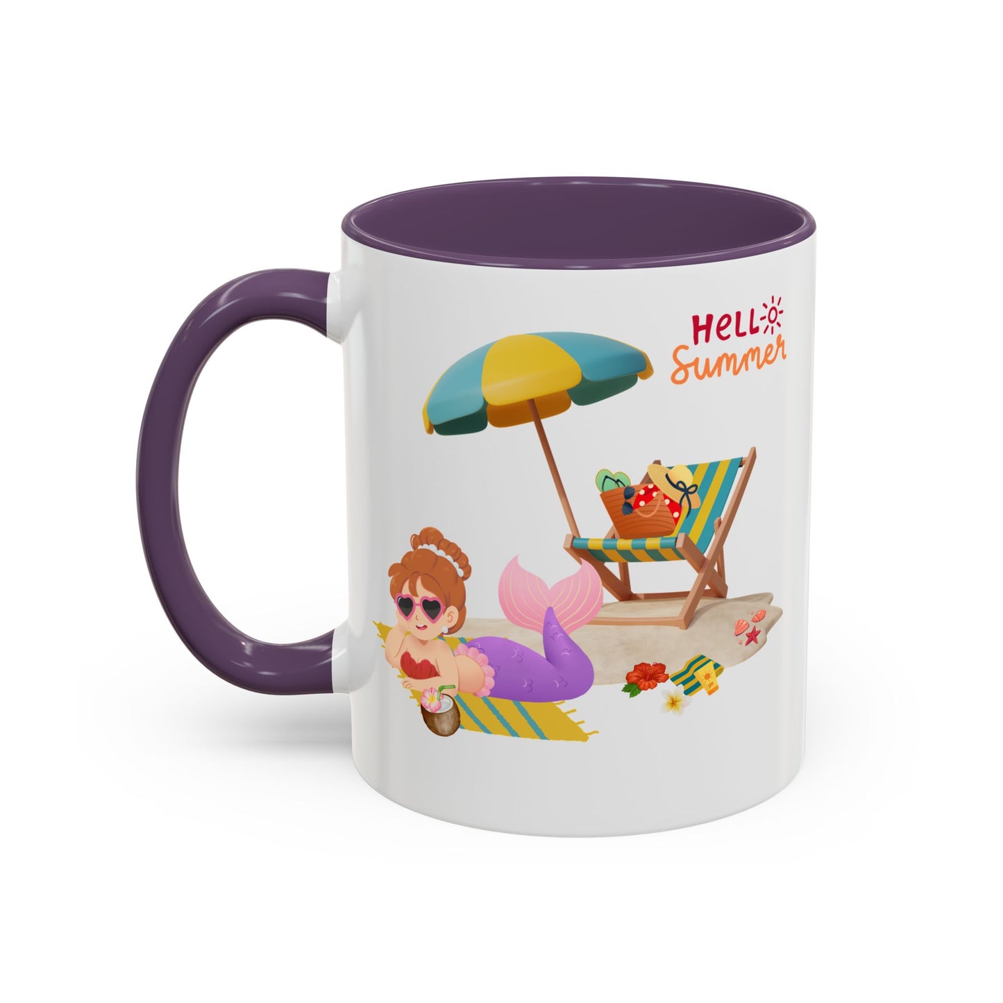 Mermaid lounging on a beach towel Coffee Mug