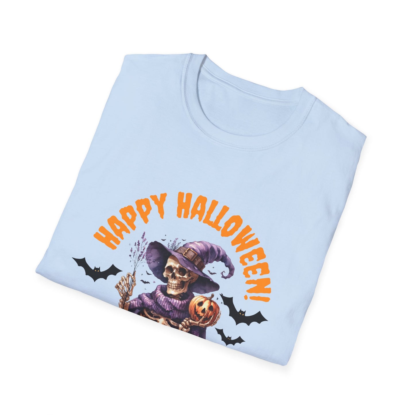 Halloween Skeleton Unisex T-Shirt, Spooky Graphic Tee, Fall Fashion, Party Wear, Halloween Costume, Gift for Friends